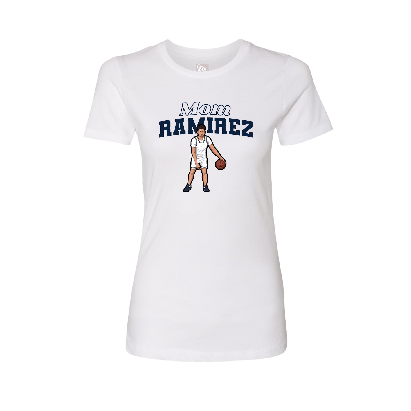Womens Tee — Mothers Day Block in White