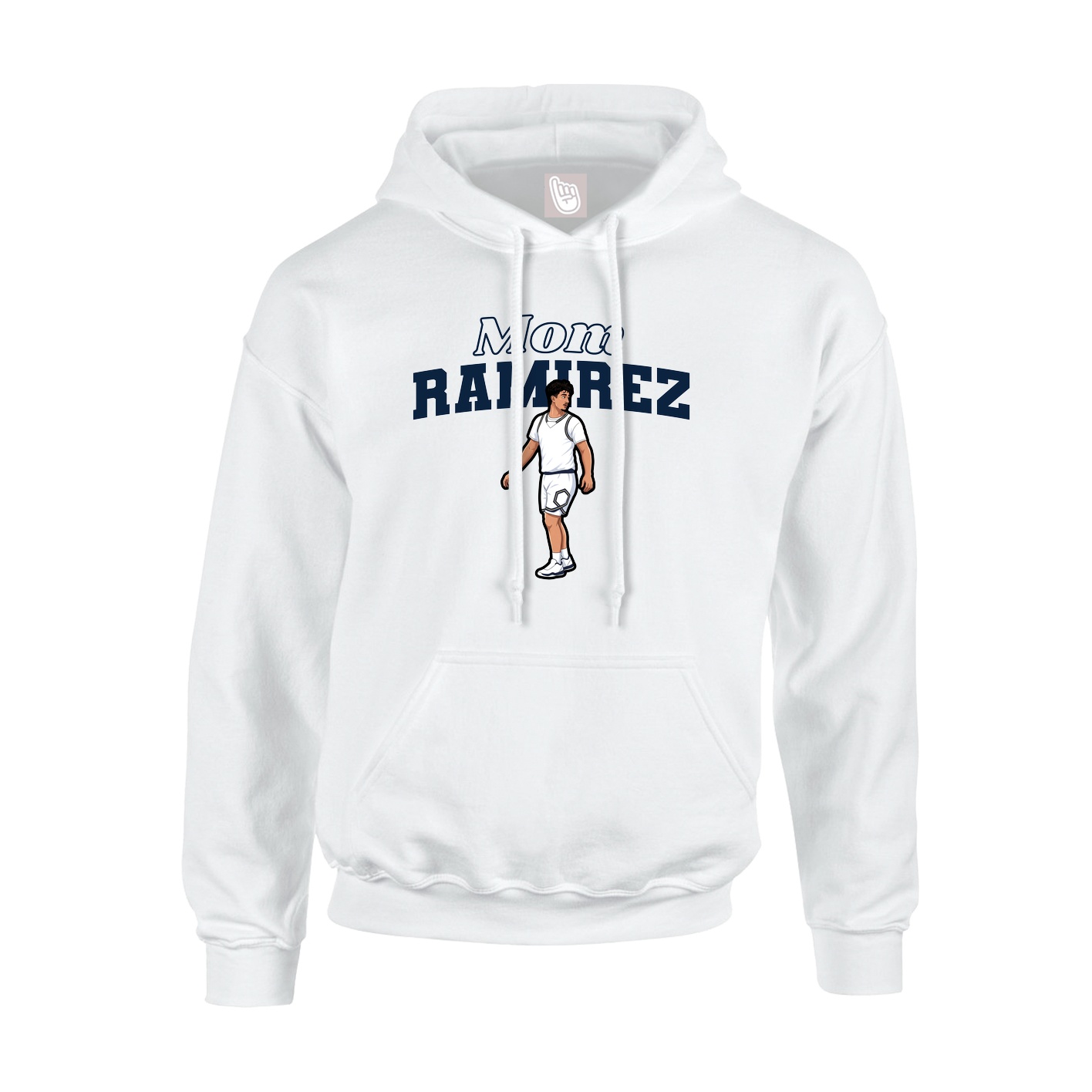 Youth Hoodie — Mothers Day Block in White