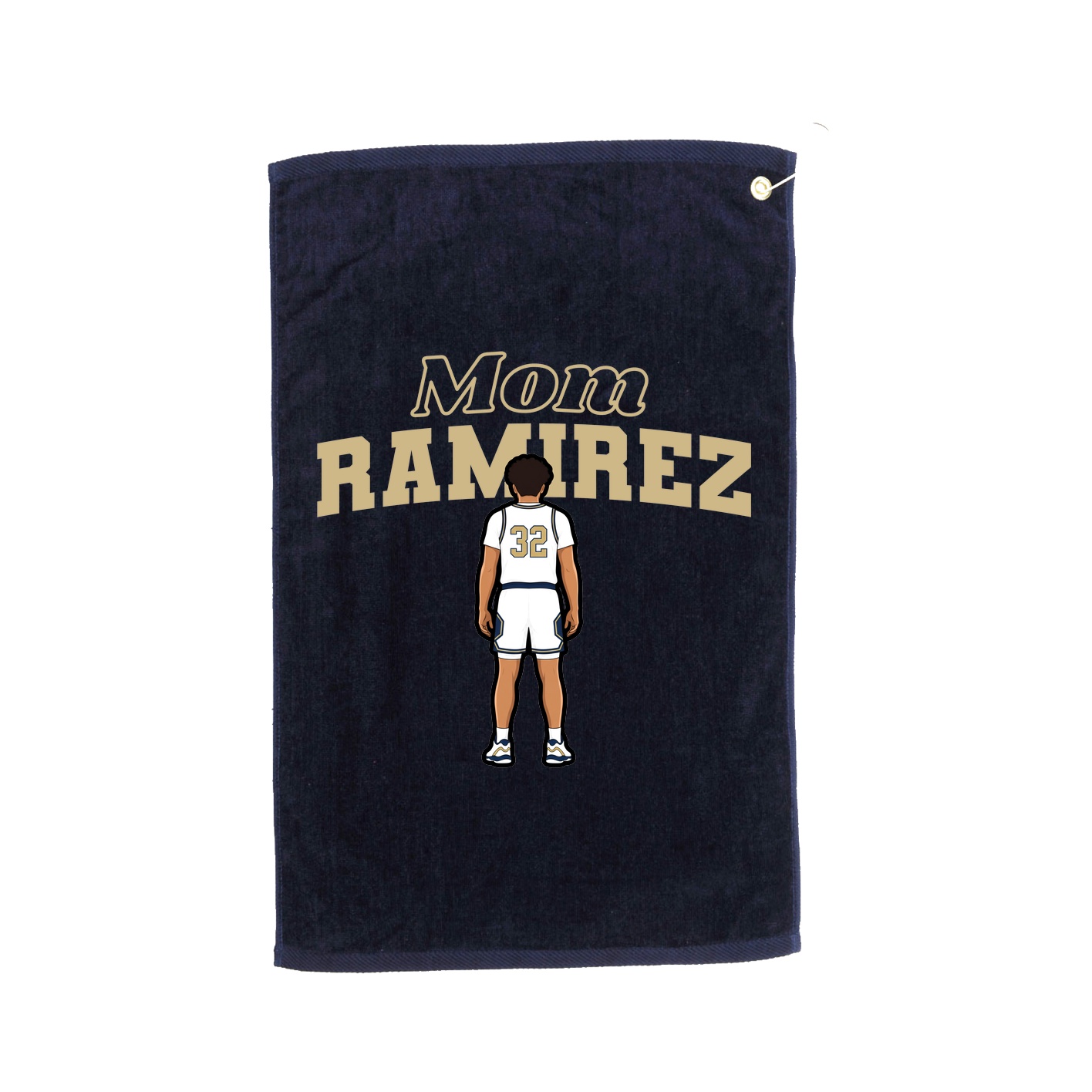 Golf Towel — Mothers Day Block in Navy