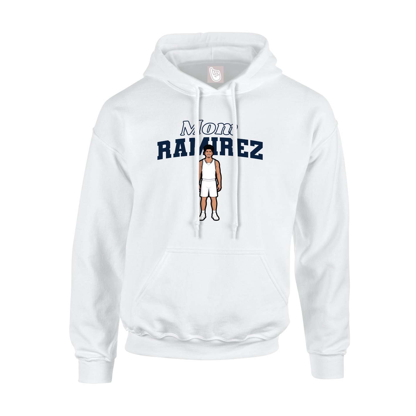 Youth Hoodie — Mothers Day Block in White