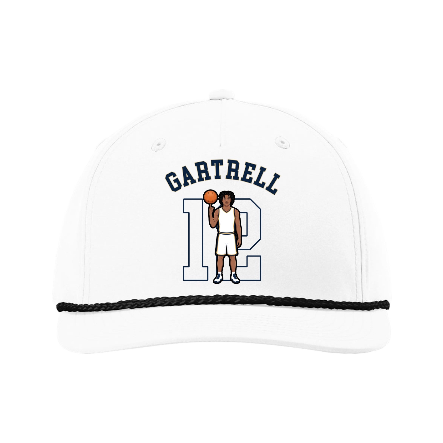 Five-Panel Classic Rope Cap — Shirsey Arch in White