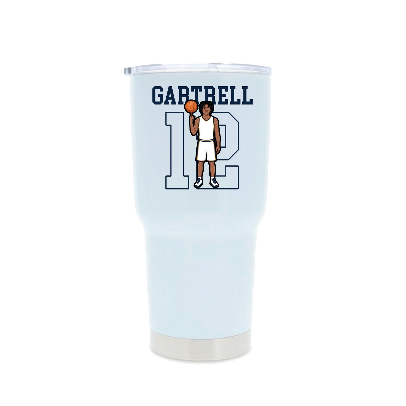 30oz Stainless Steel Tumbler — Shirsey in White