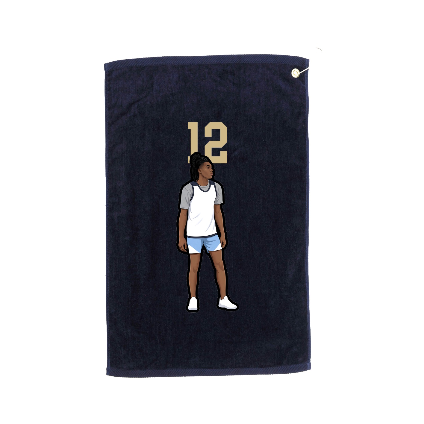 Golf Towel — Number Top in Navy