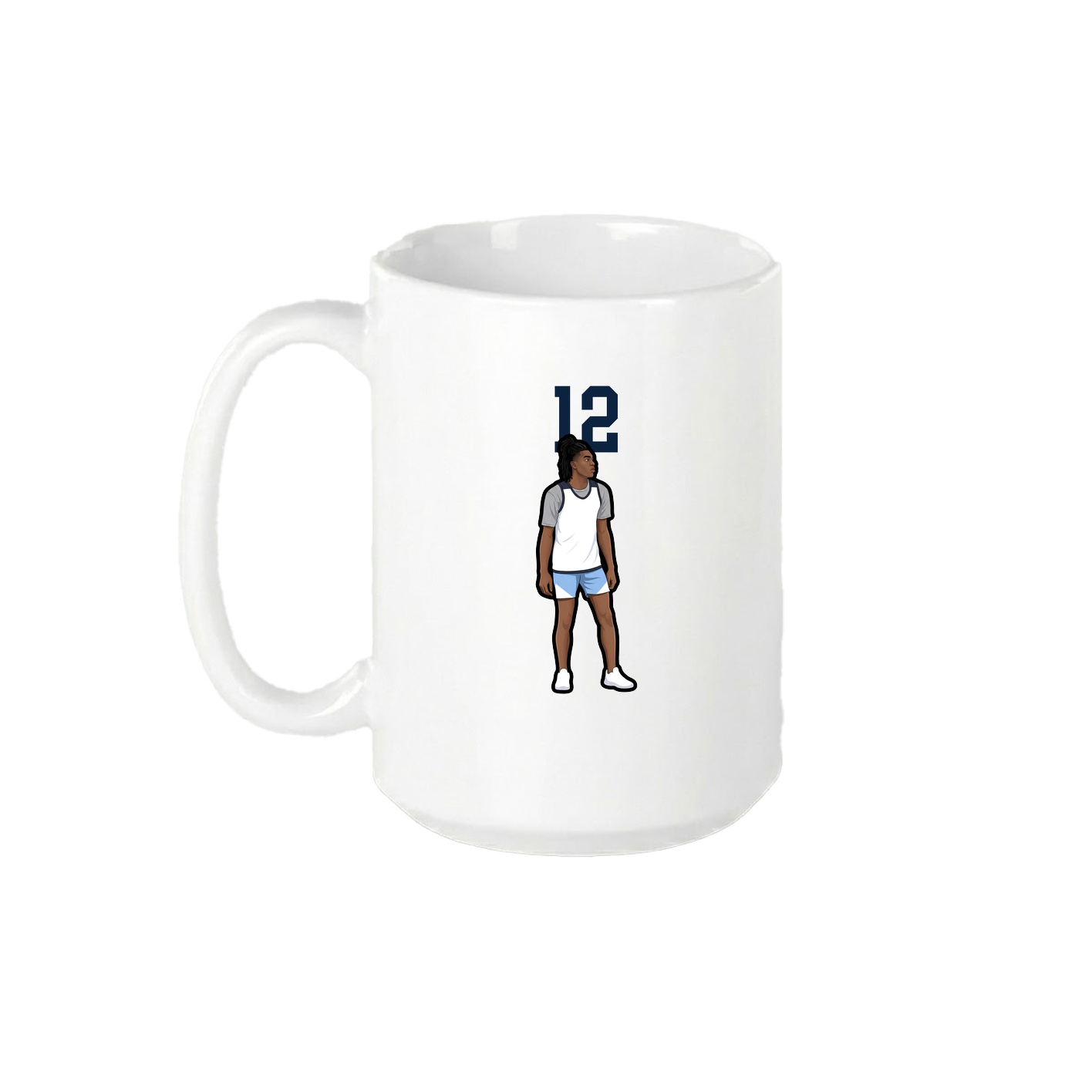 15oz Coffee Mug — Number Top in White