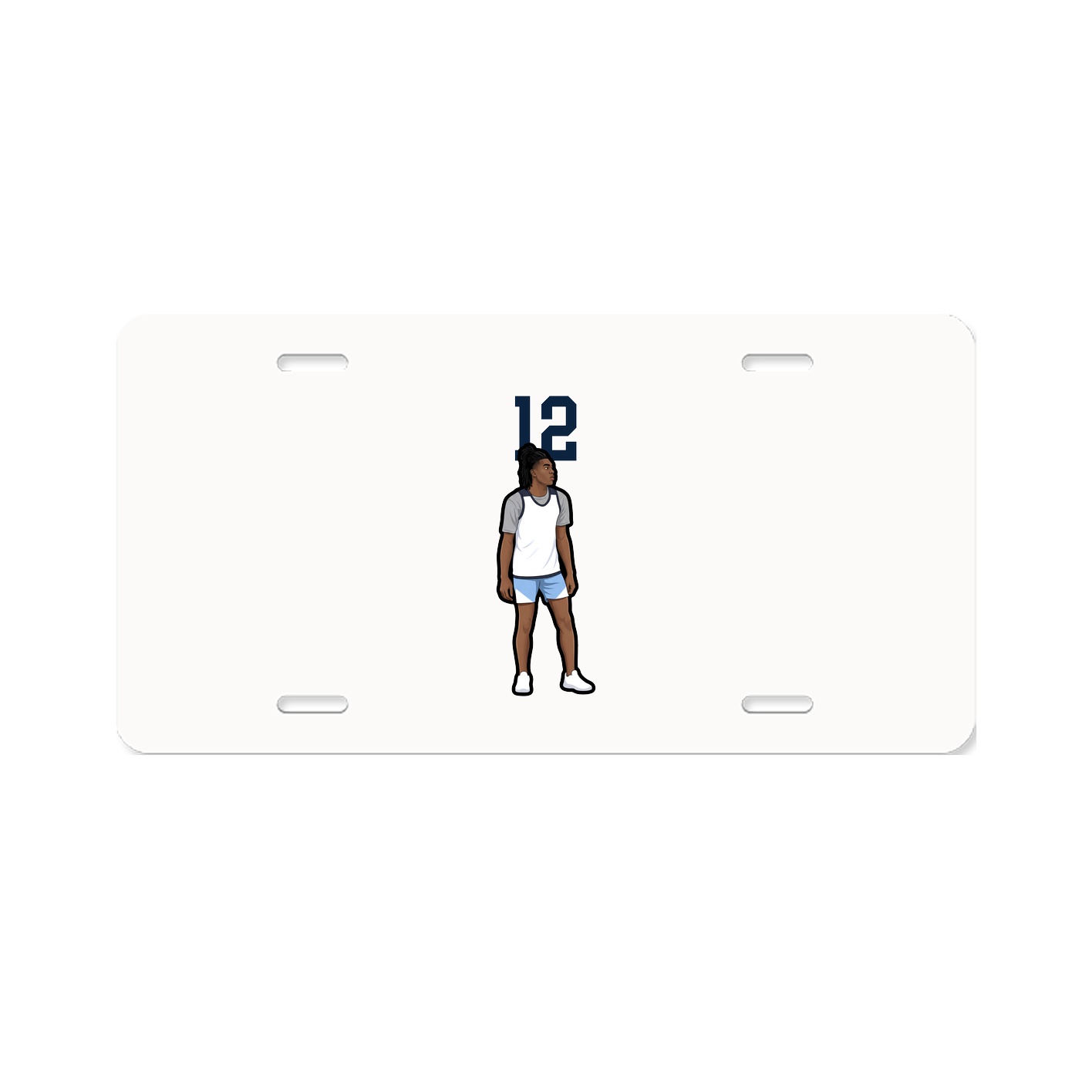 License Plate — Number Top in Classic