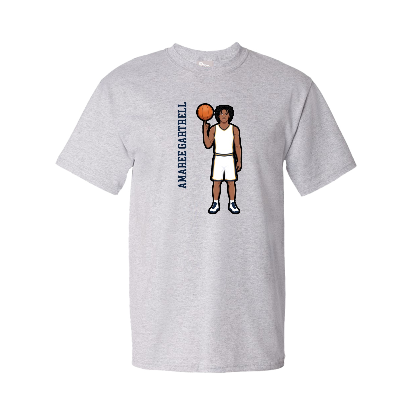 Youth Tee — Name Vertical in Grey