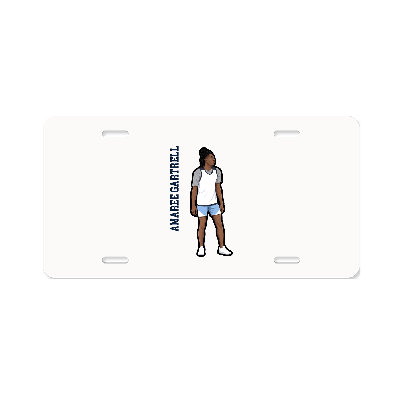 License Plate — Name Vertical in Classic