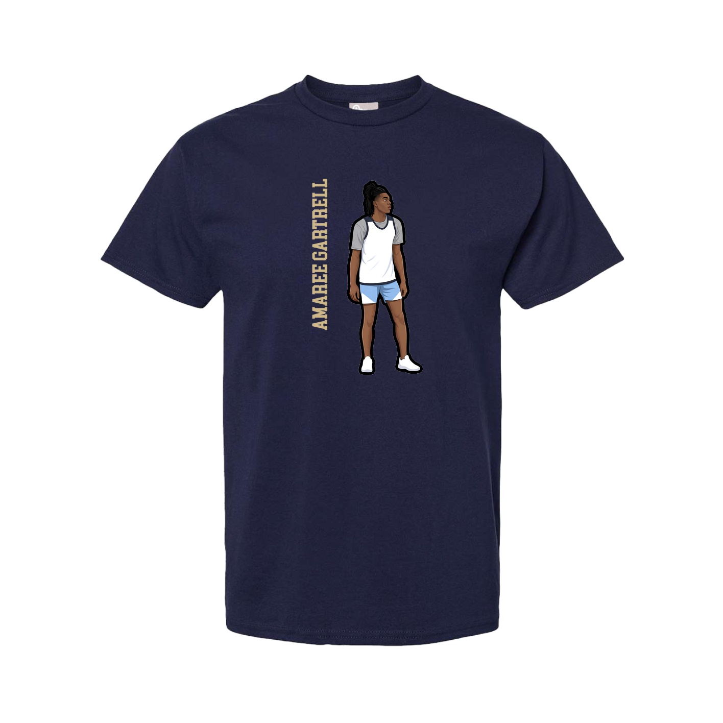 Tee — Name Vertical in Navy