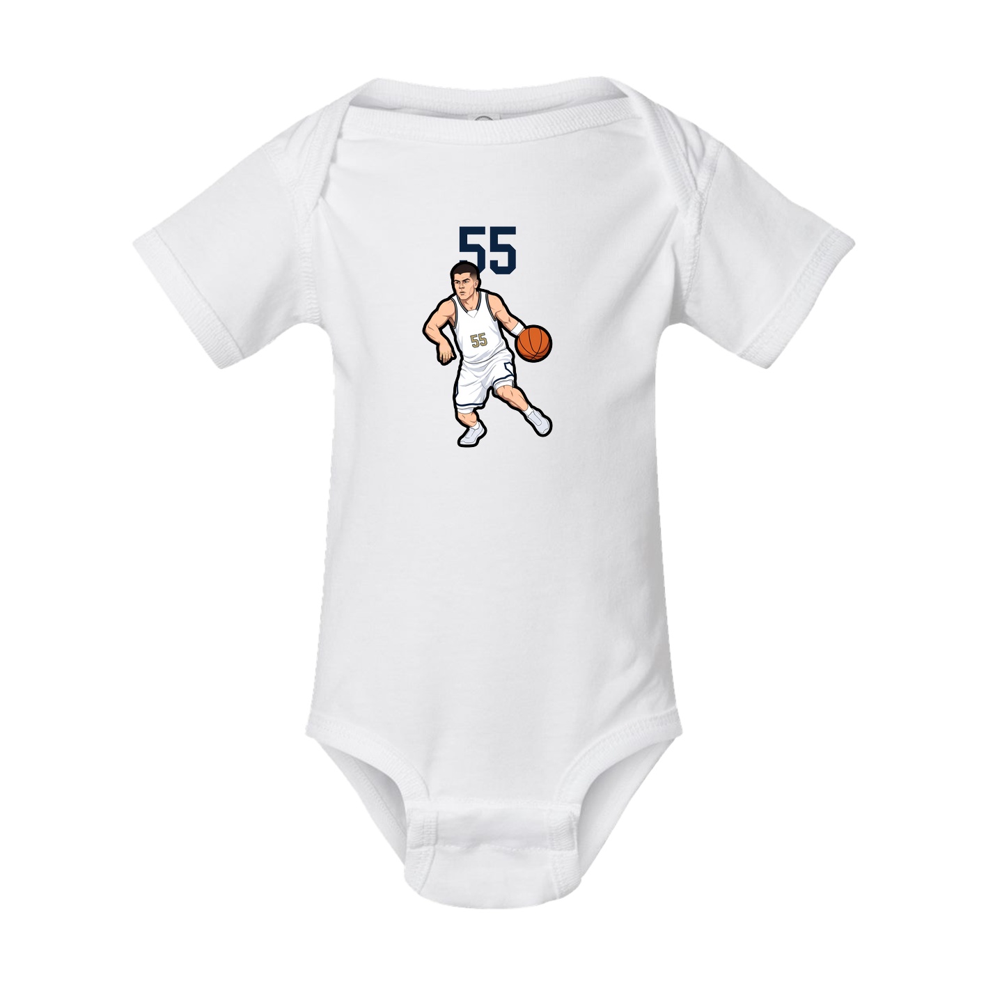 Baby Onesie — Number Top in White