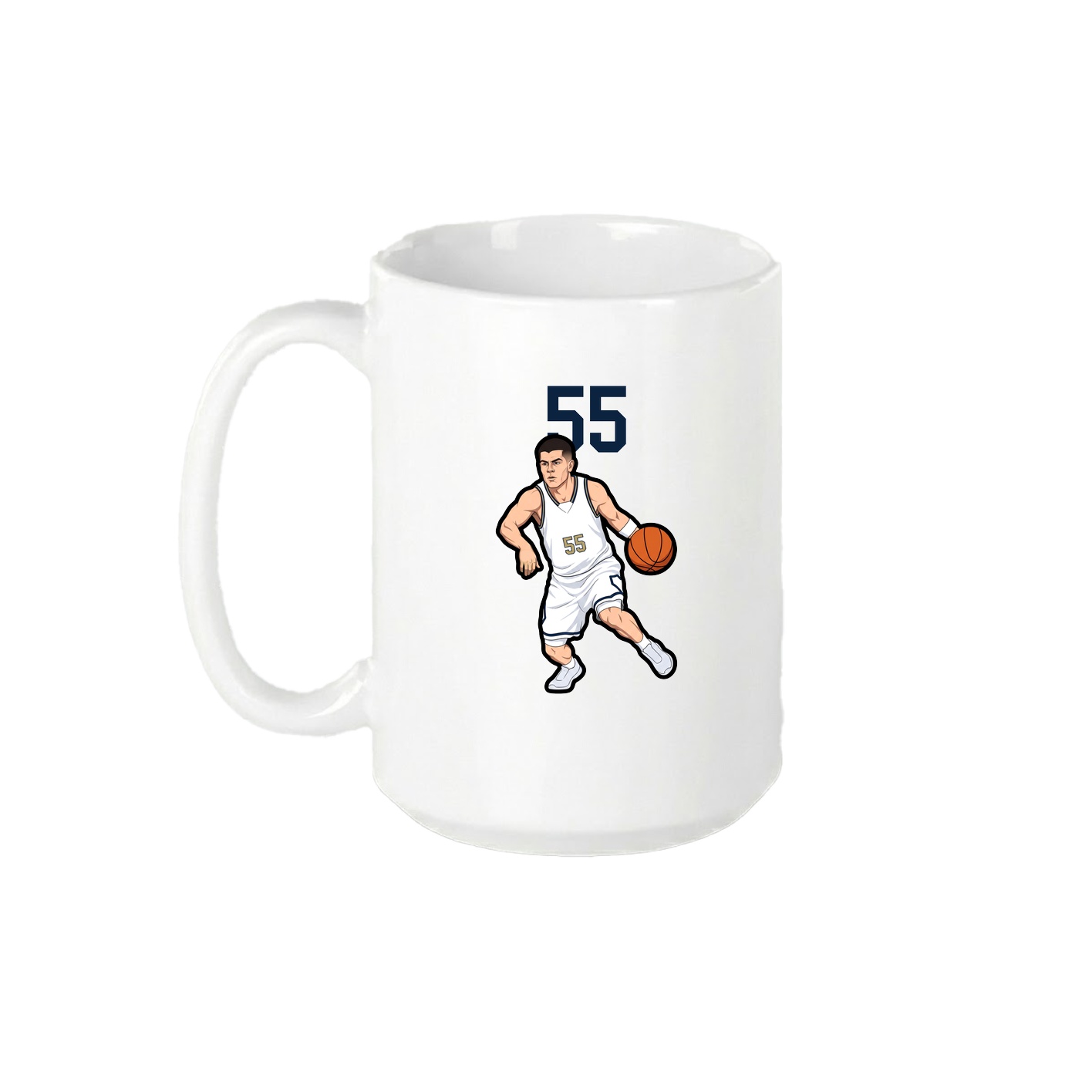 15oz Coffee Mug — Number Top in White