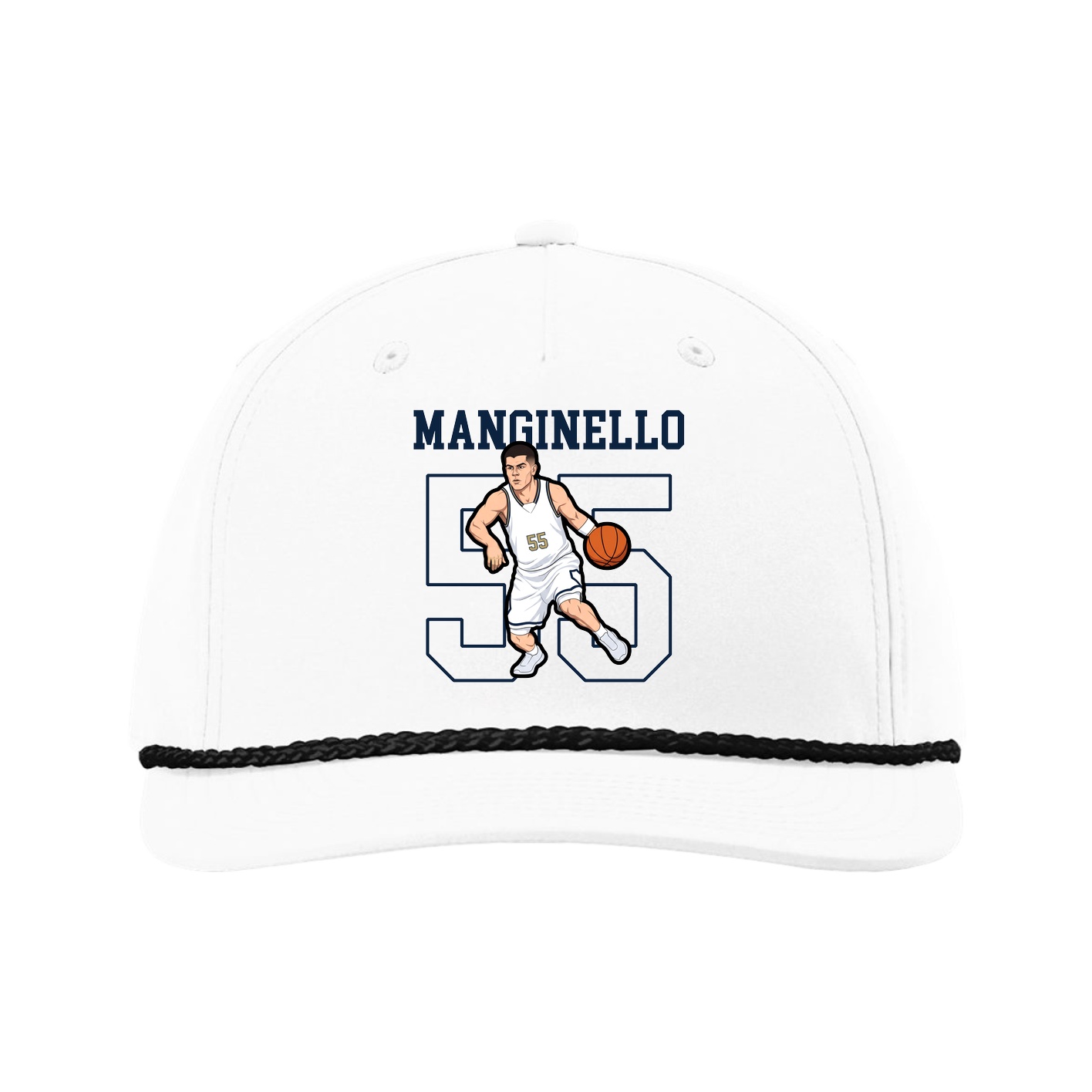 Five-Panel Classic Rope Cap — Shirsey in White