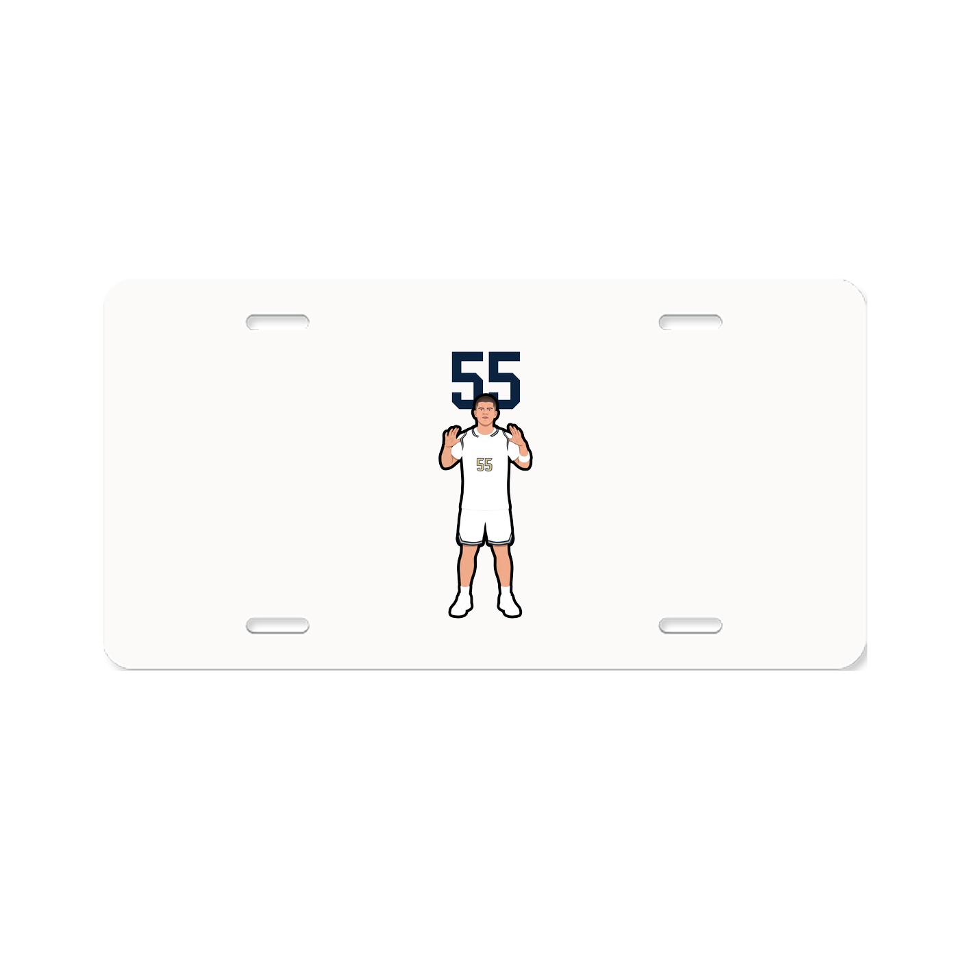 License Plate — Number Top in Classic