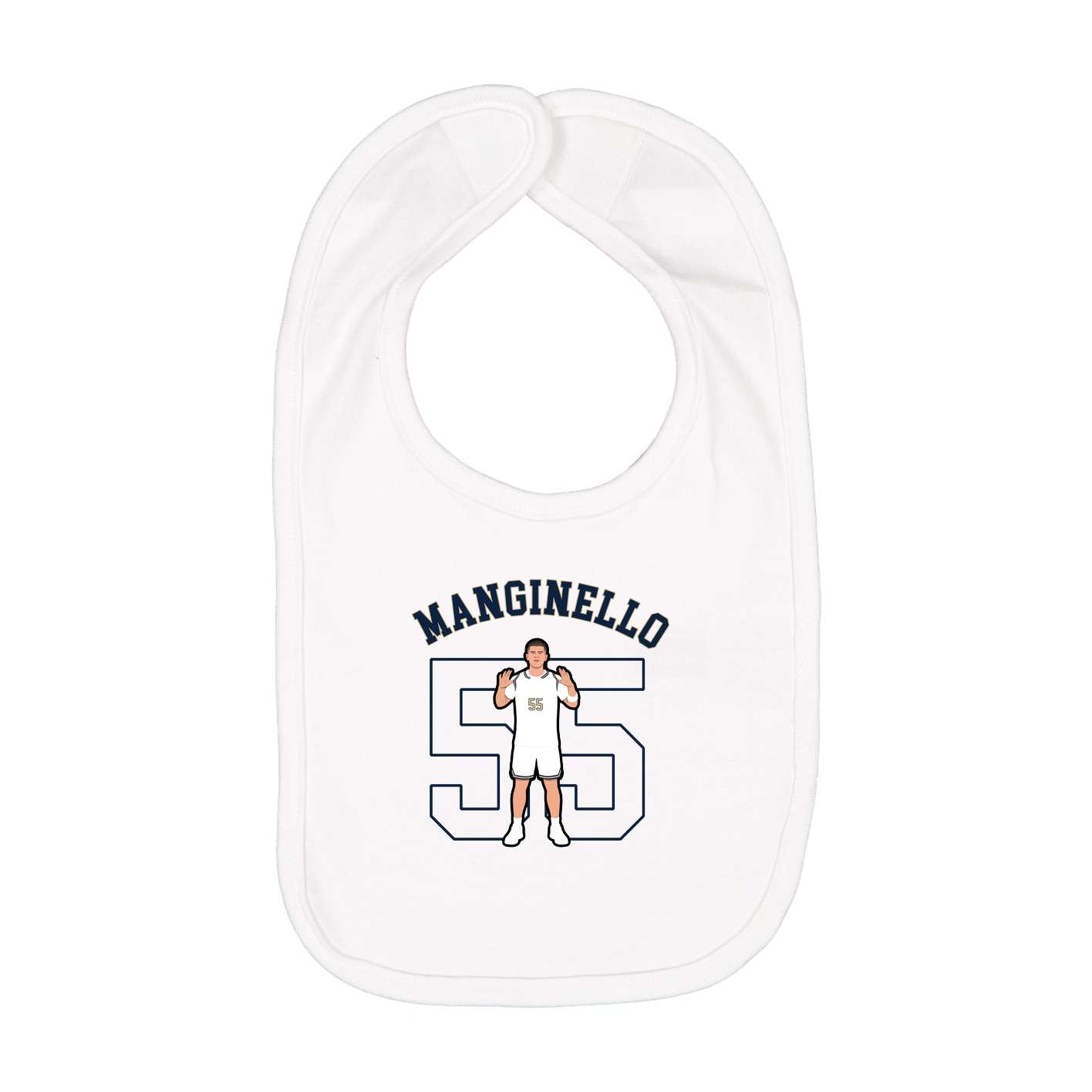 Infant Bib — Shirsey Arch in White