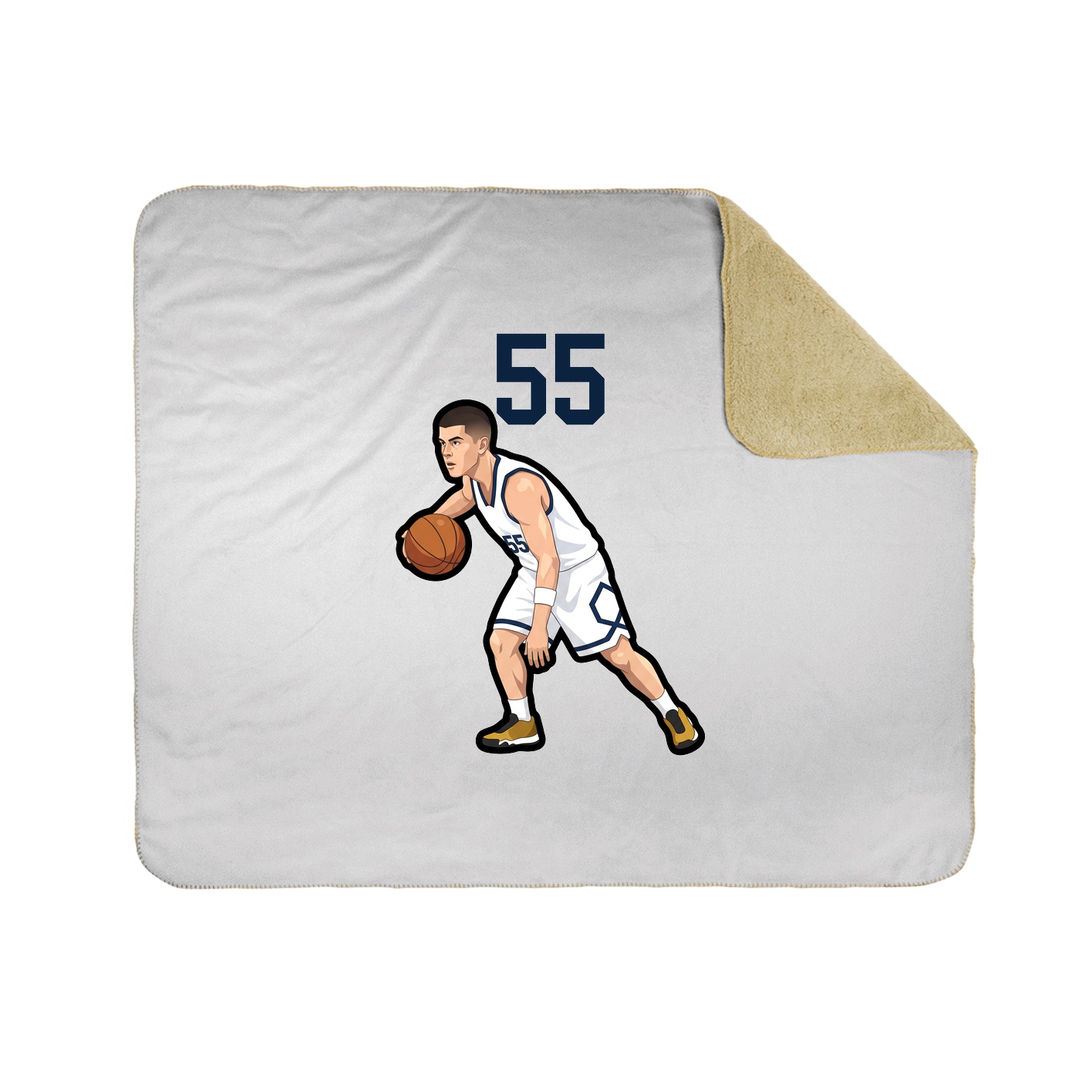 Throw Blanket — Number Top in White