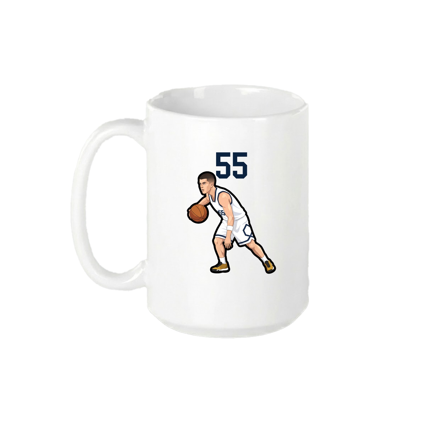 15oz Coffee Mug — Number Top in White