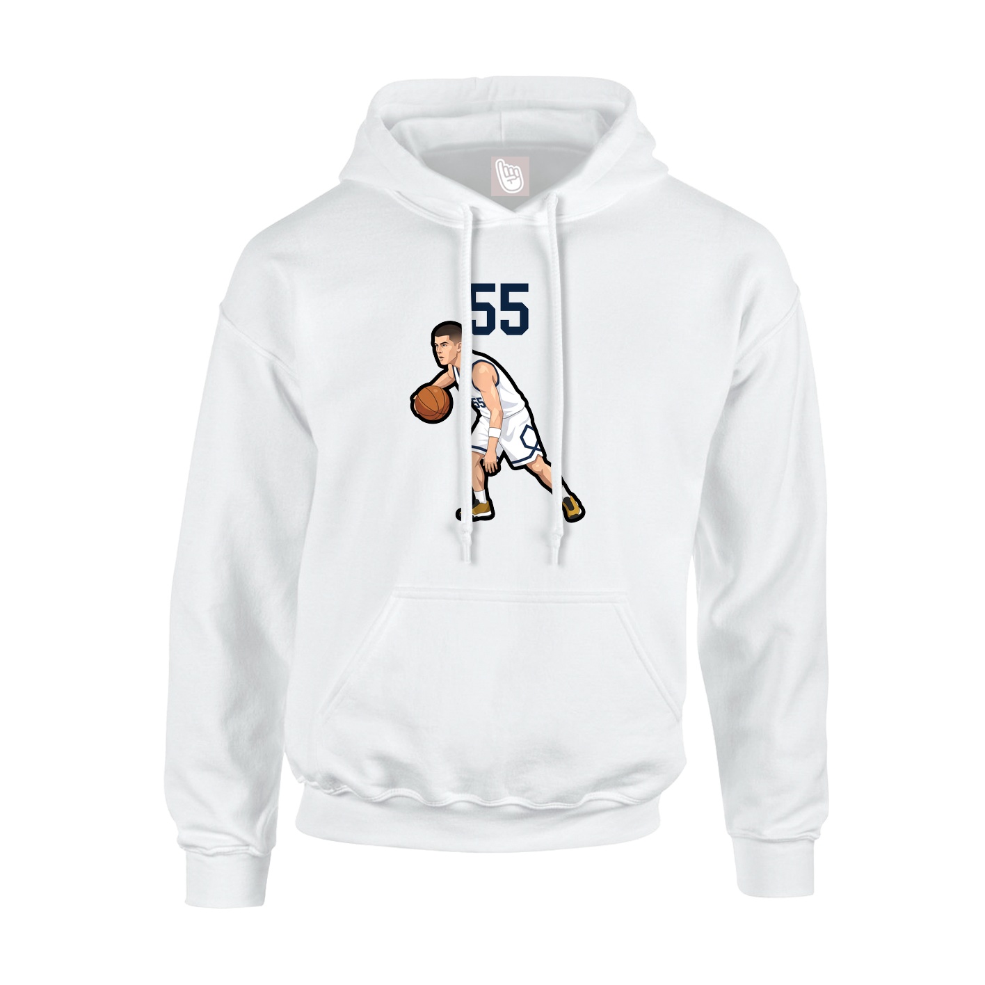Hoodie — Number Top in White