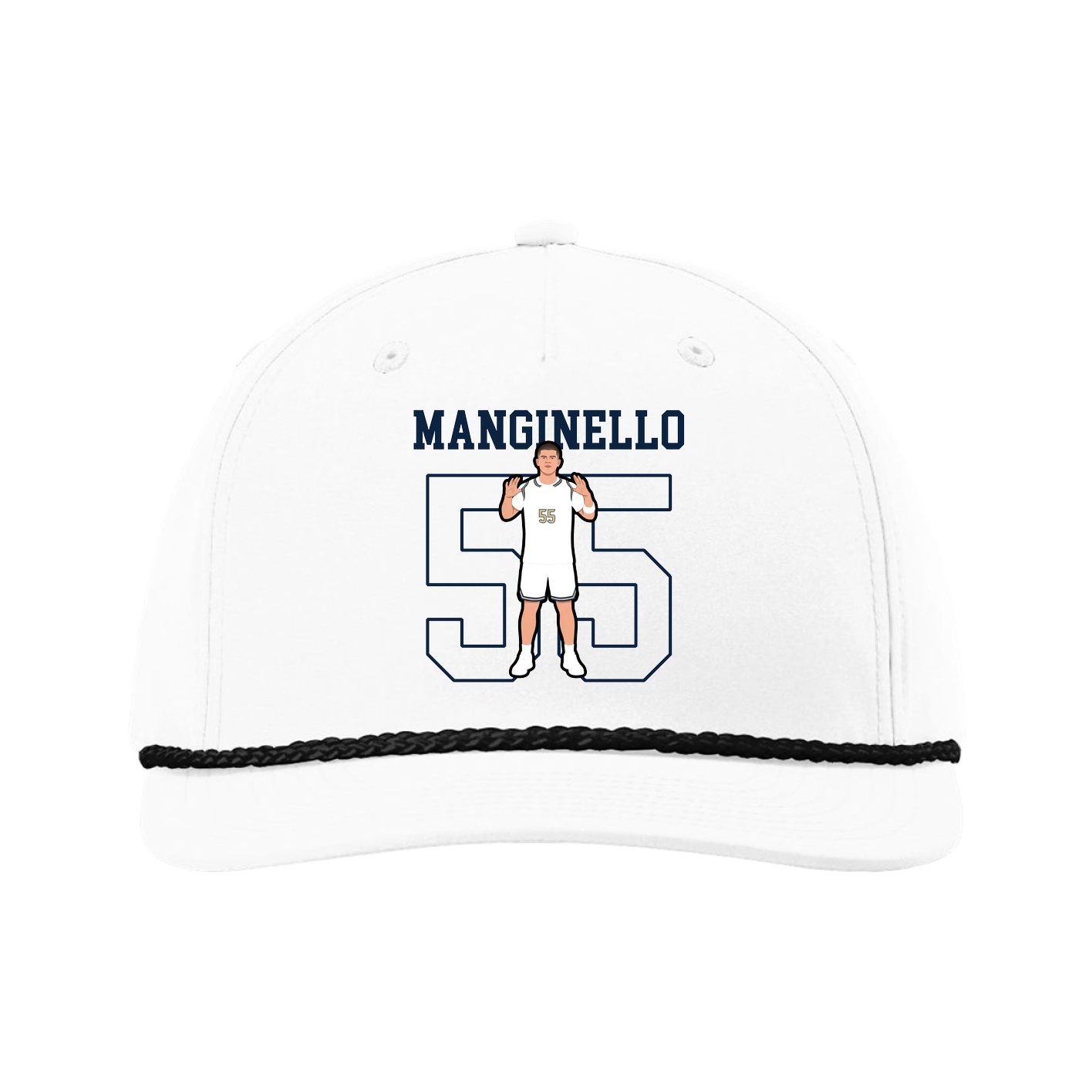 Five-Panel Classic Rope Cap — Shirsey in White