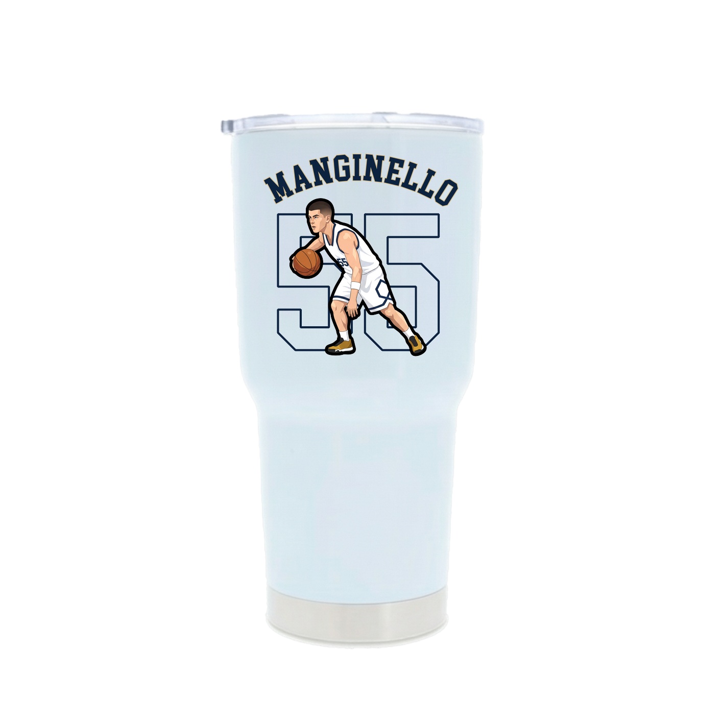 30oz Stainless Steel Tumbler — Shirsey Arch in White