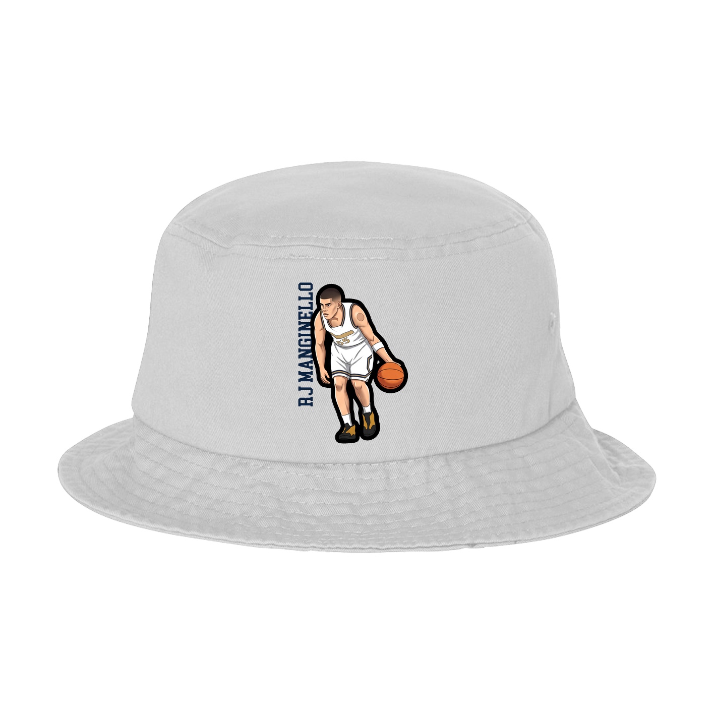 Bucket Cap — Name Vertical in White