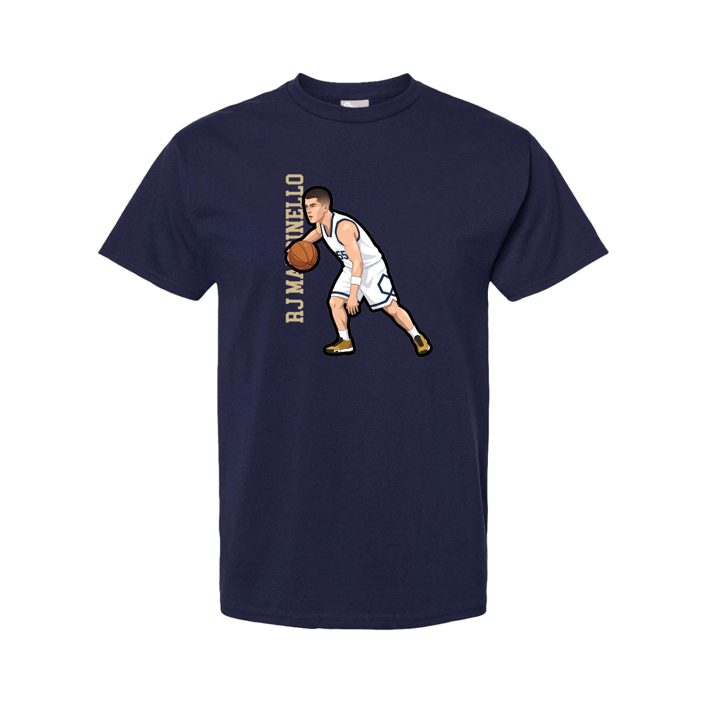 Tee — Name Vertical in Navy