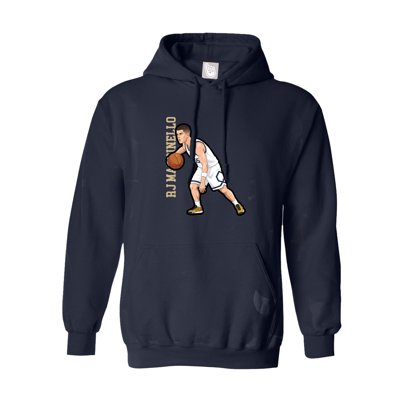 Youth Hoodie — Name Vertical in Navy