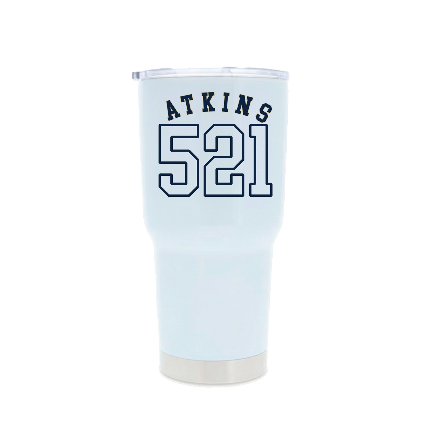 30oz Stainless Steel Tumbler — Shirsey Arch in White