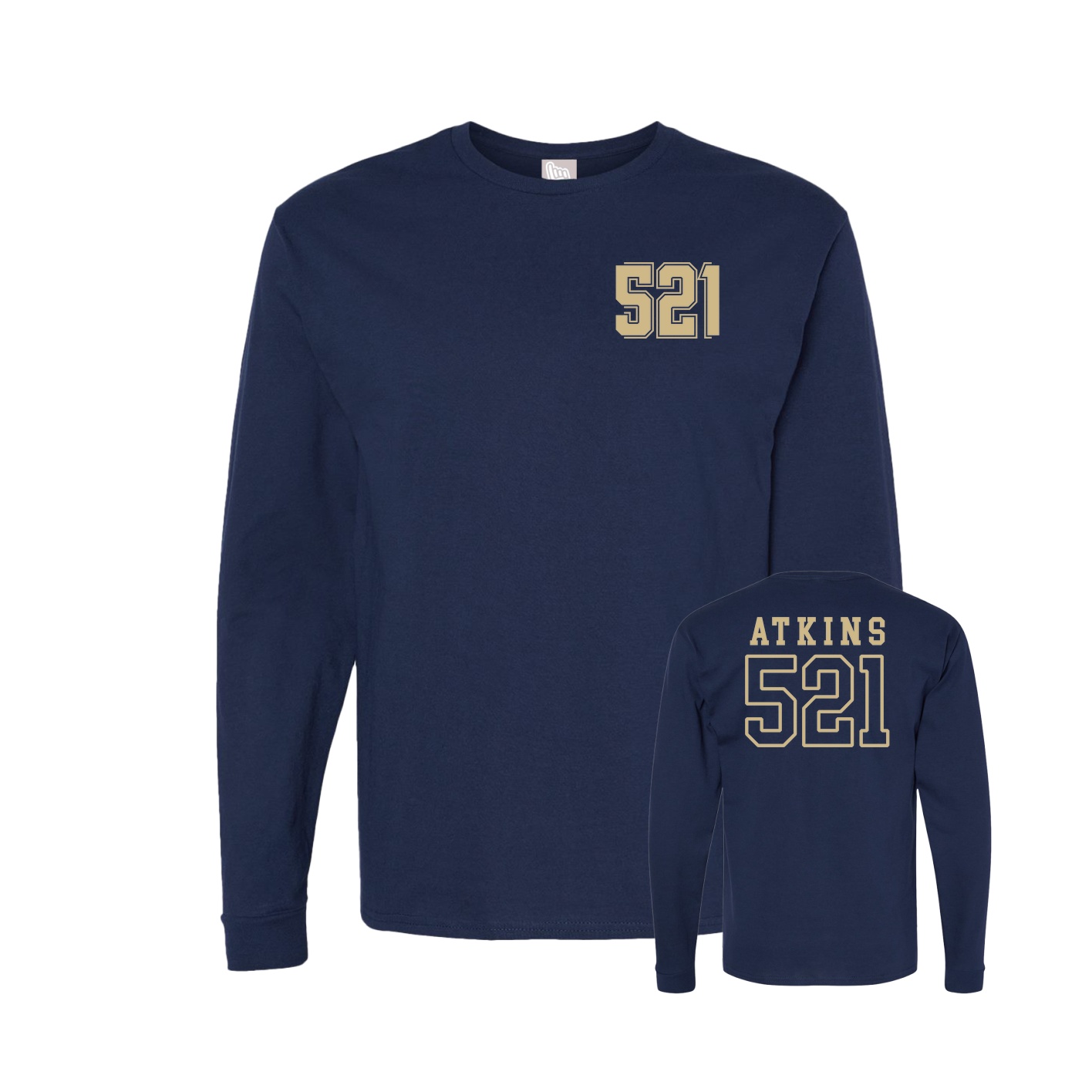 Long Sleeve Tee — Chest Back in Navy
