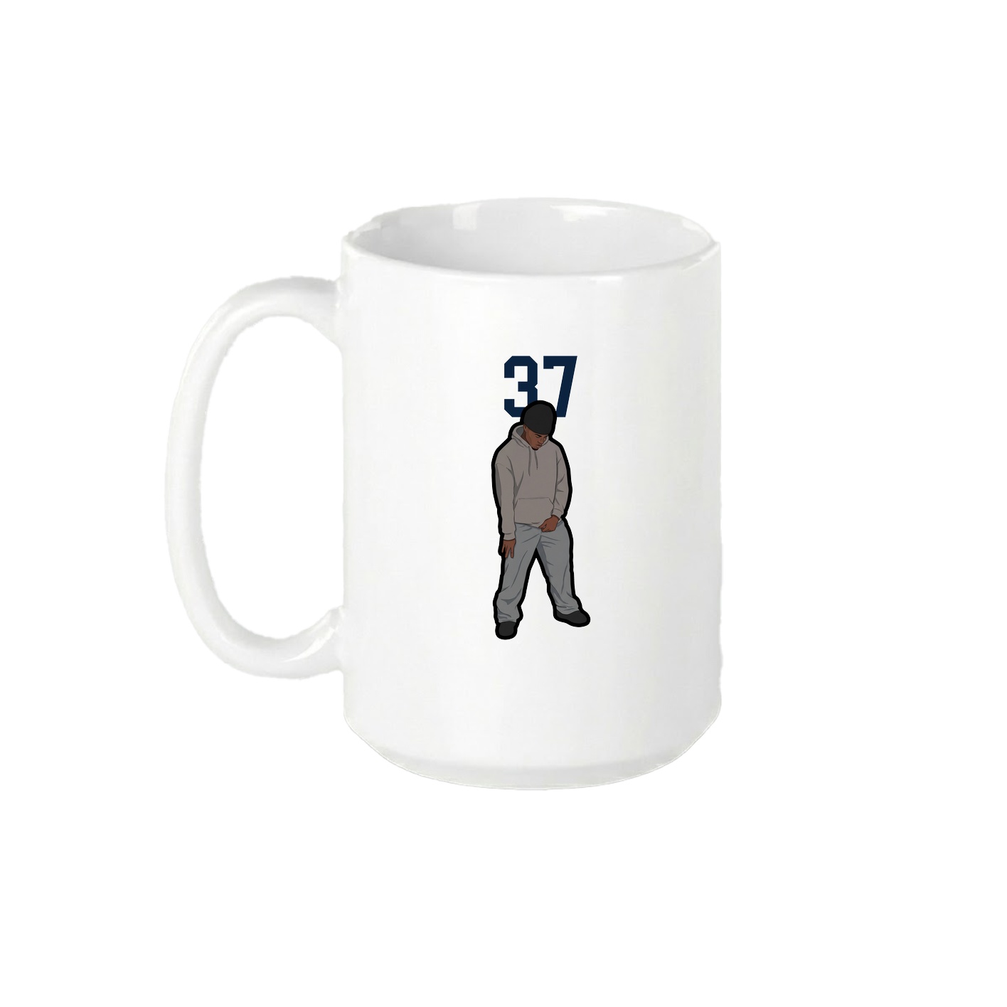 15oz Coffee Mug — Number Top in White