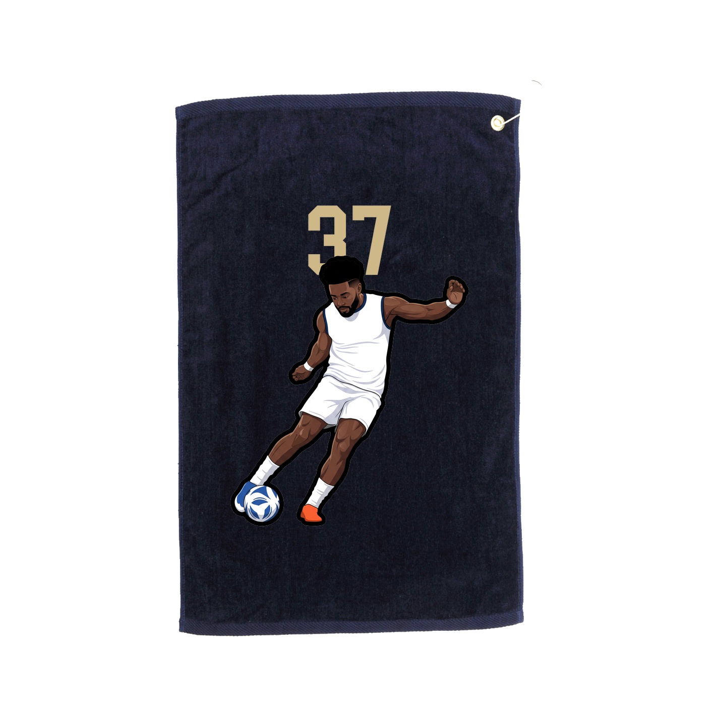Golf Towel — Number Top in Navy