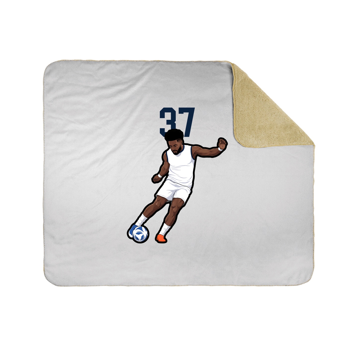 Throw Blanket — Number Top in White