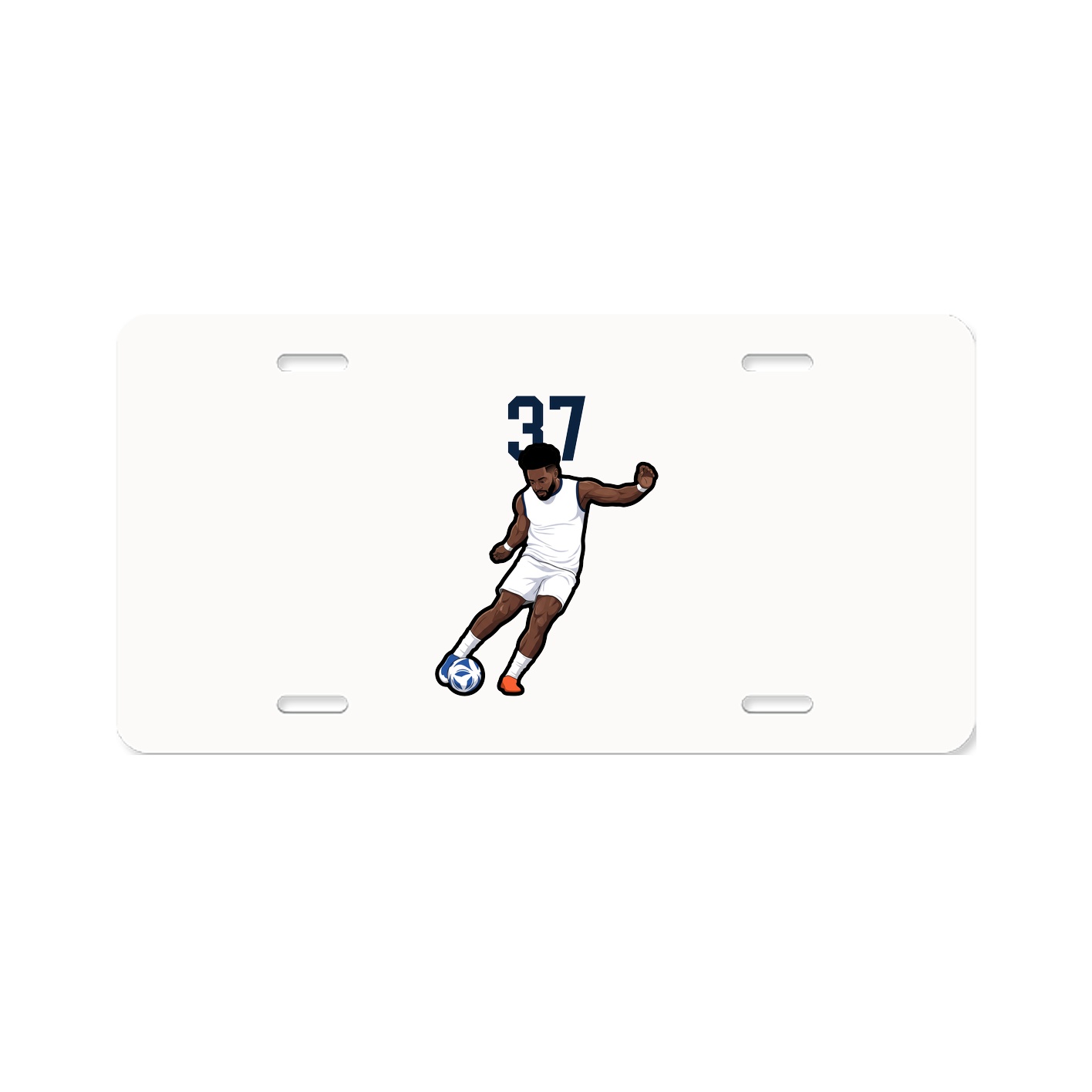 License Plate — Number Top in Classic