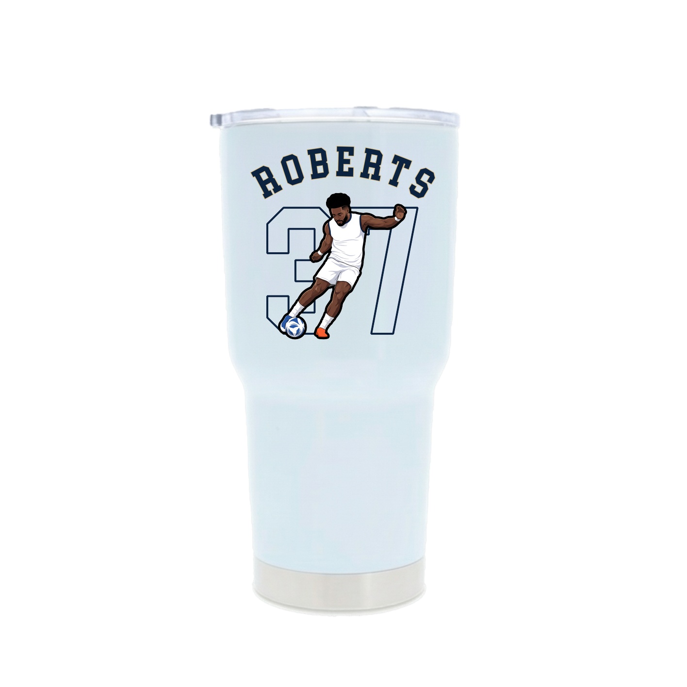 30oz Stainless Steel Tumbler — Shirsey Arch in White