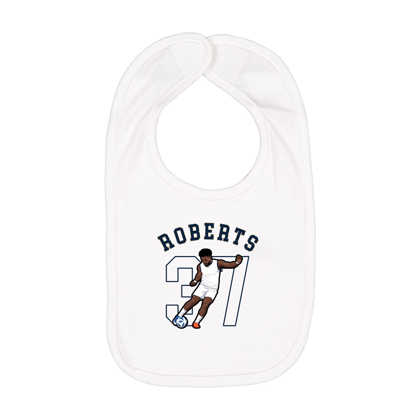 Infant Bib — Shirsey Arch in White