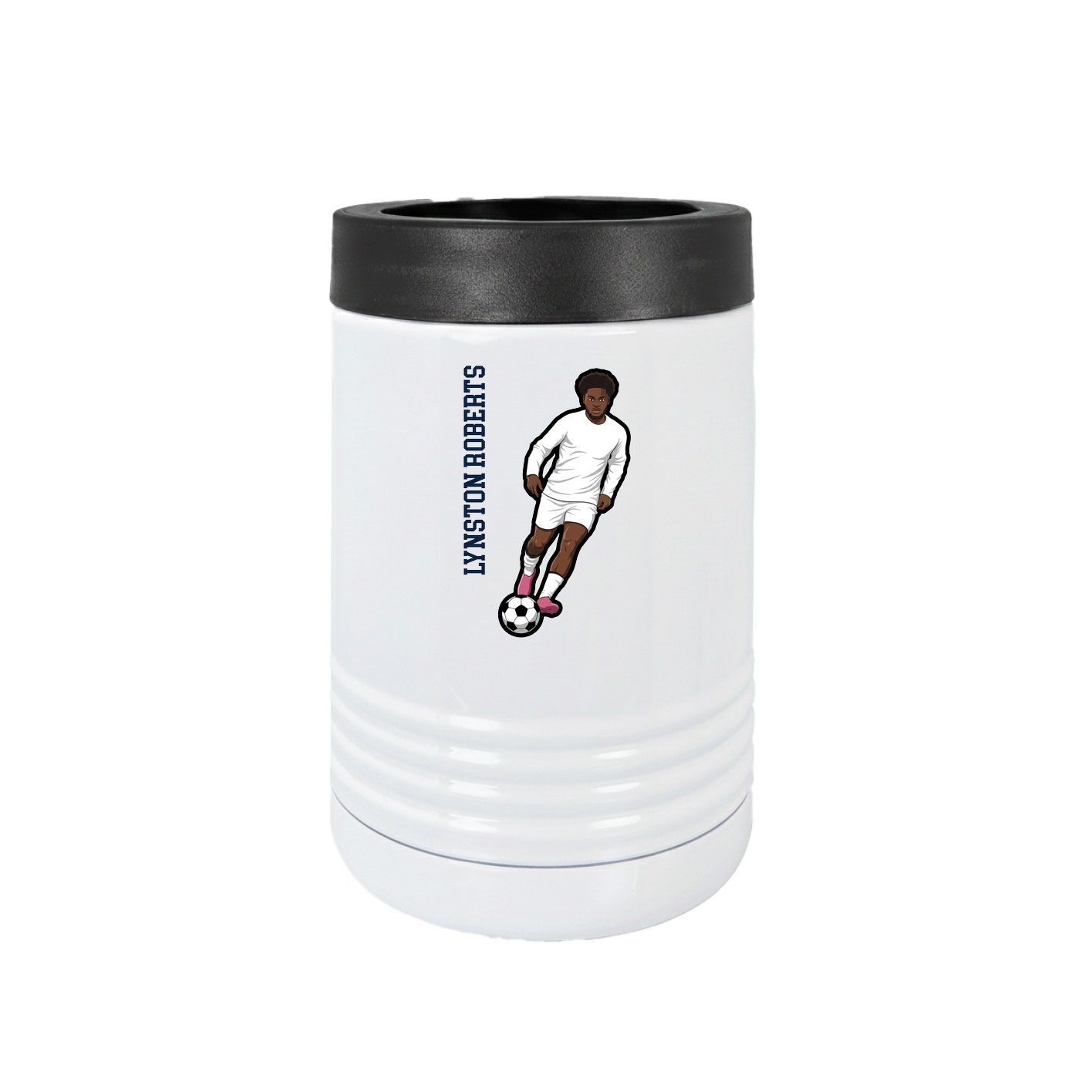 Beverage Holder — Name Vertical in White