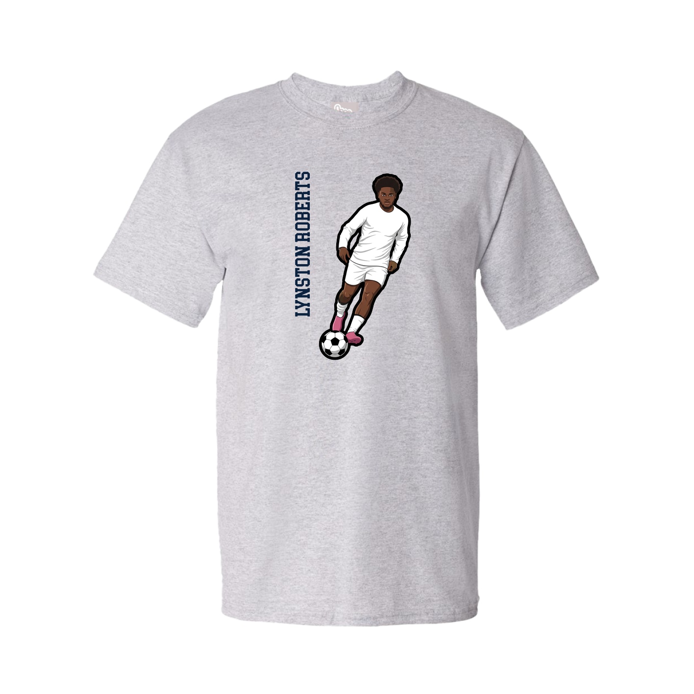 Tee — Name Vertical in Grey