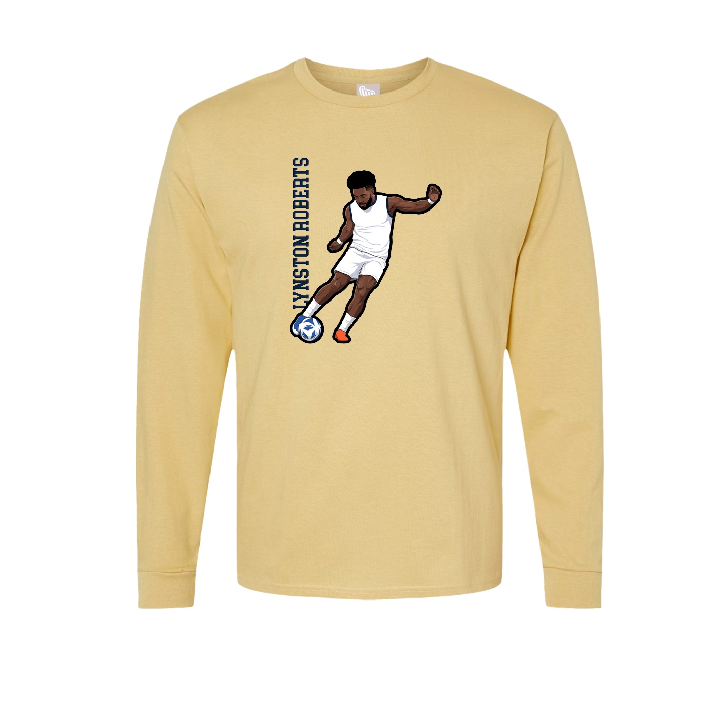 Long Sleeve Tee — Name Vertical in Vegas Gold