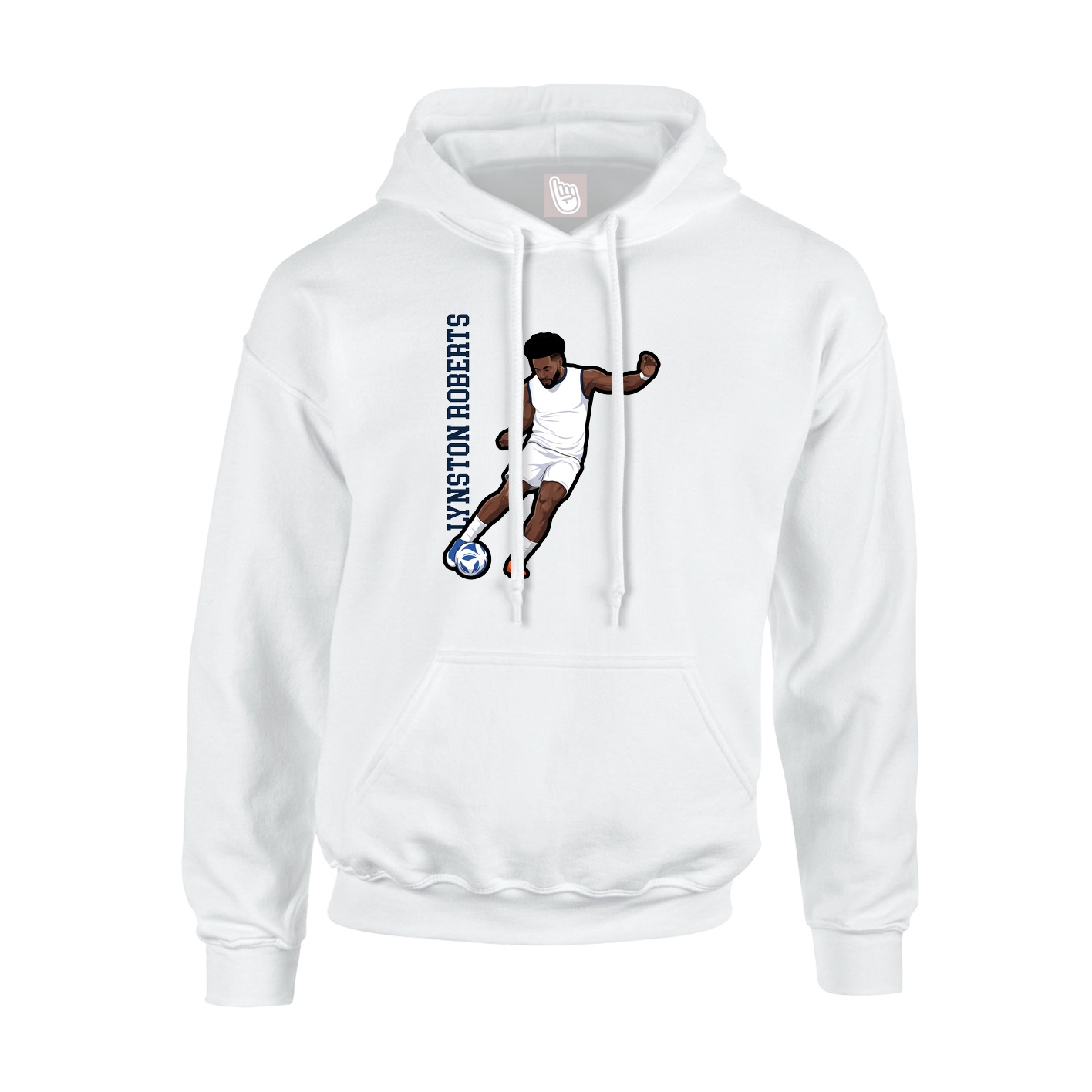 Hoodie — Name Vertical in White