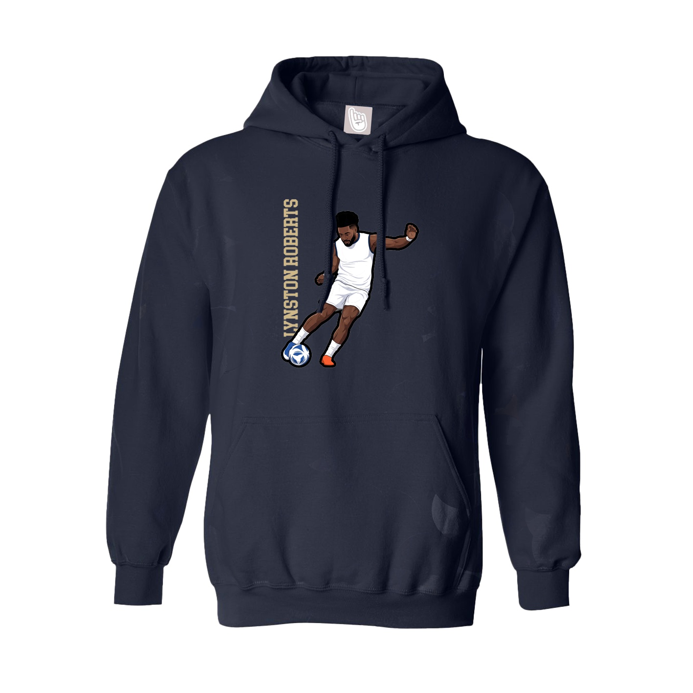 Youth Hoodie — Name Vertical in Navy