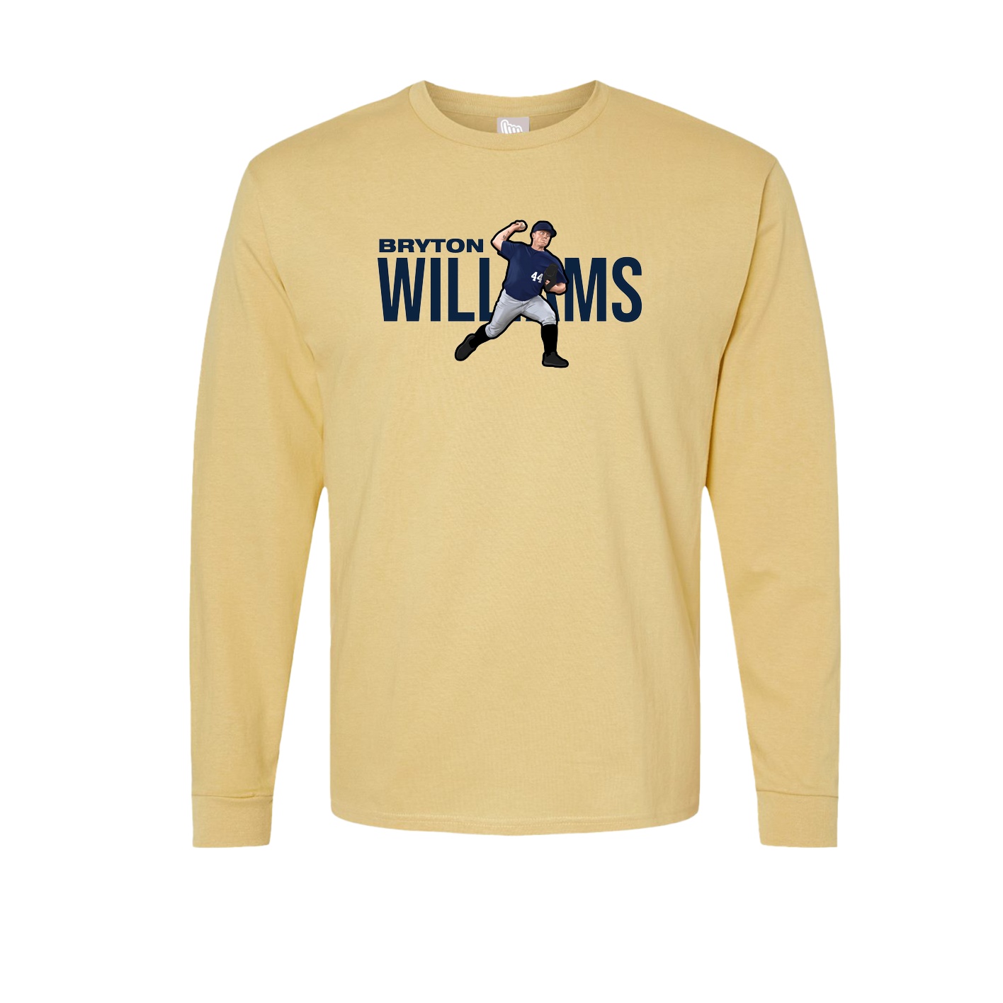 Long Sleeve Tee — Player Name in Vegas Gold