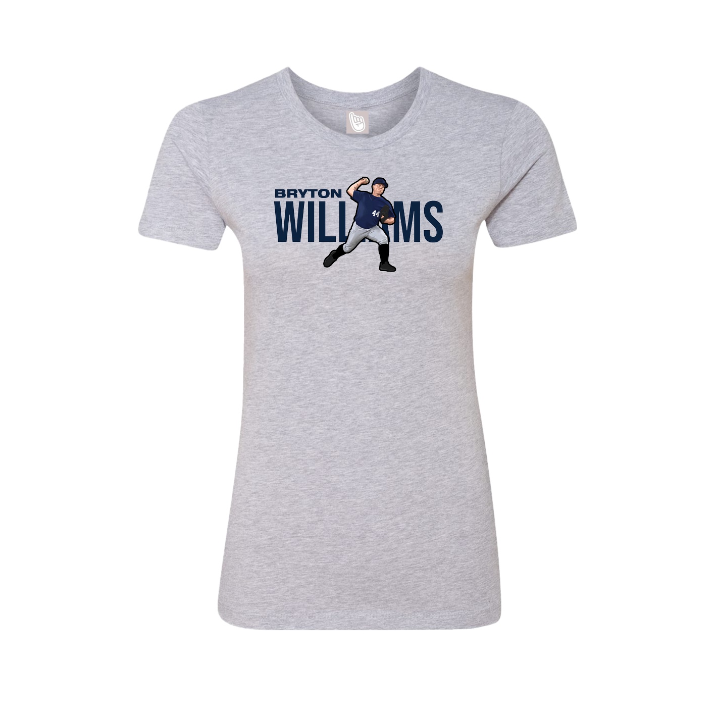 Womens Tee — Player Name in Grey