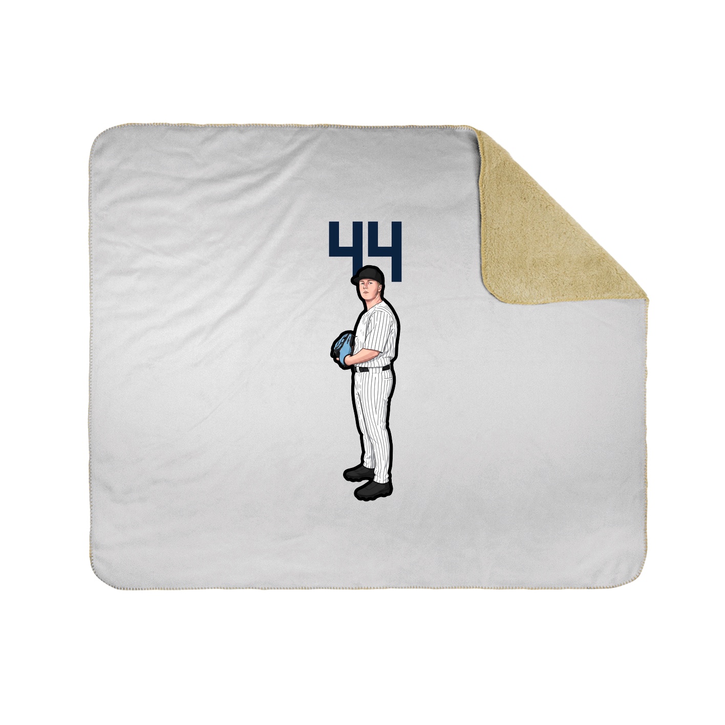 Throw Blanket — Number Top in White