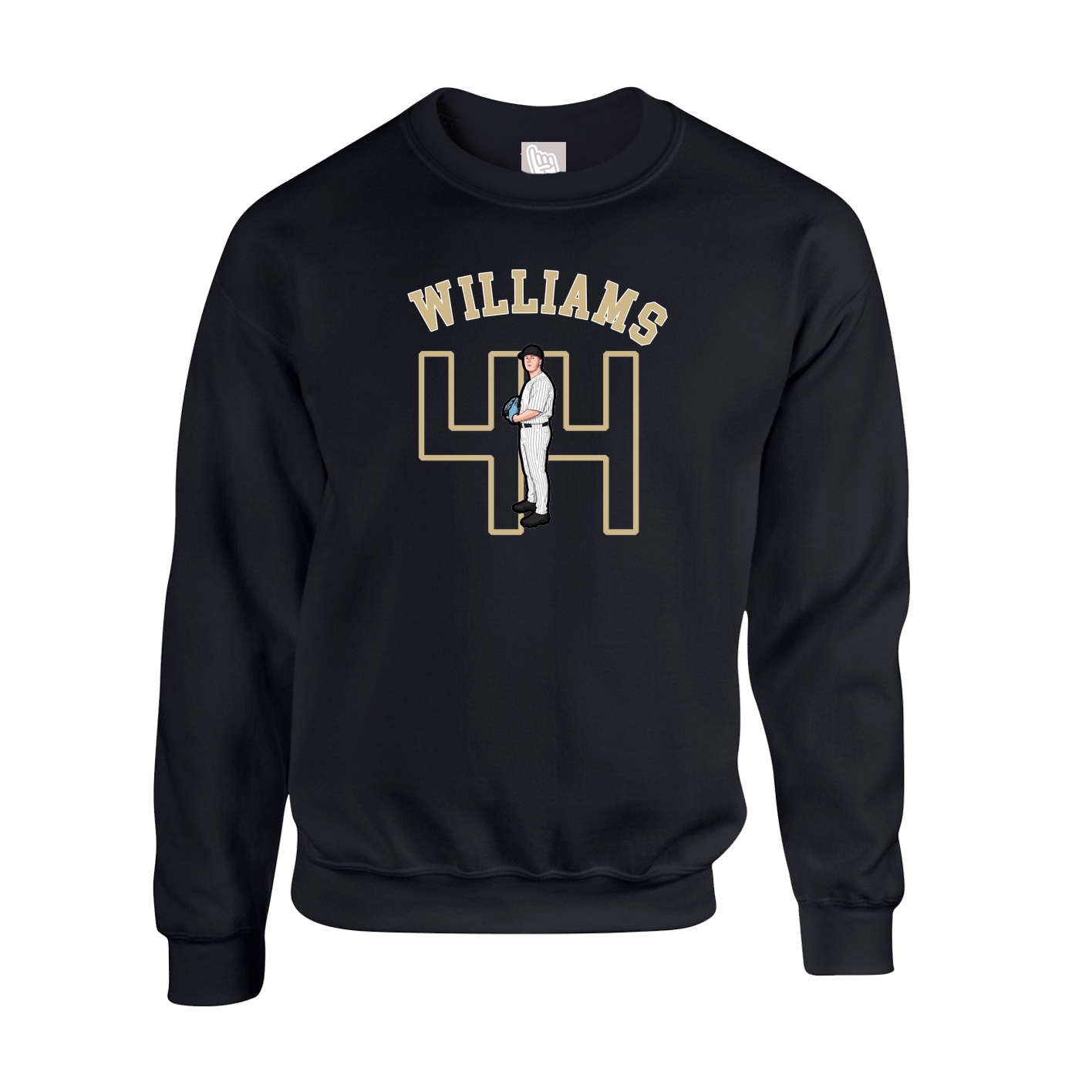 Fleece Crew — Shirsey Arch in Black