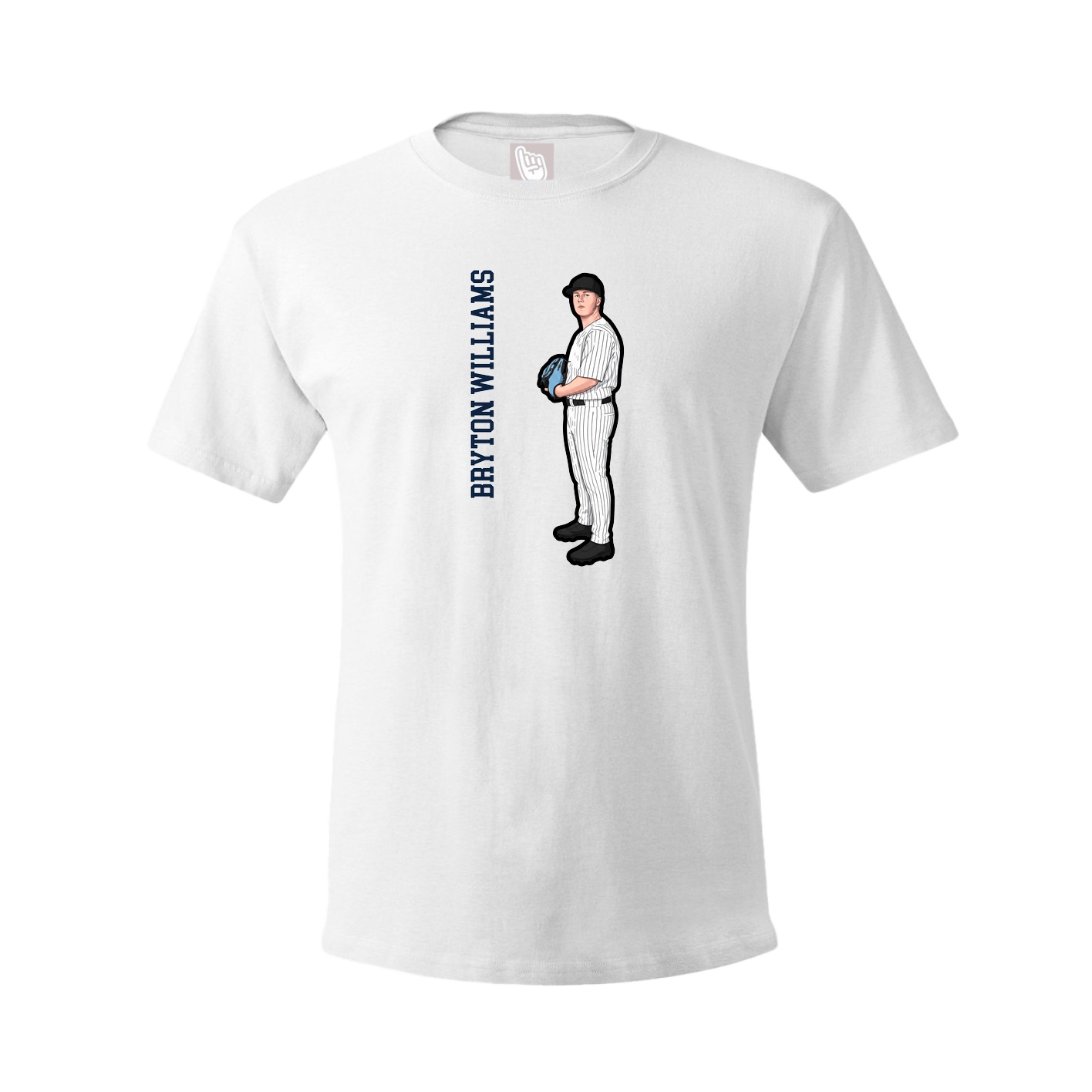 Tee — Name Vertical in White
