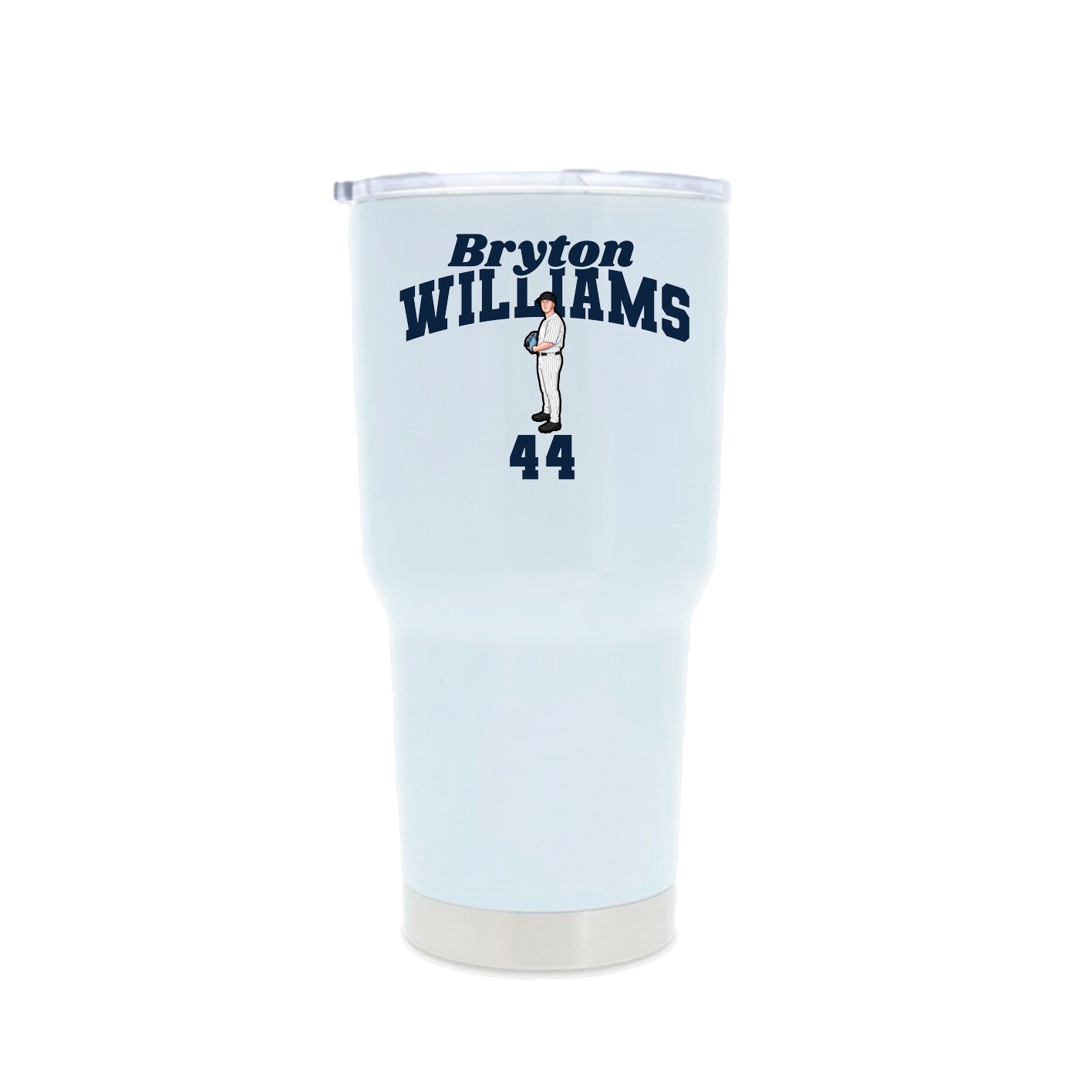 30oz Stainless Steel Tumbler — Signature Arch in White