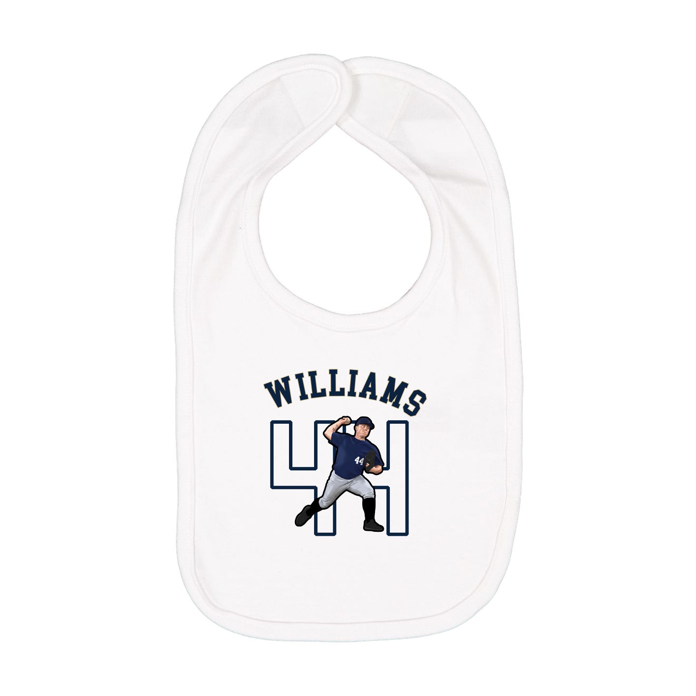 Infant Bib — Shirsey Arch in White