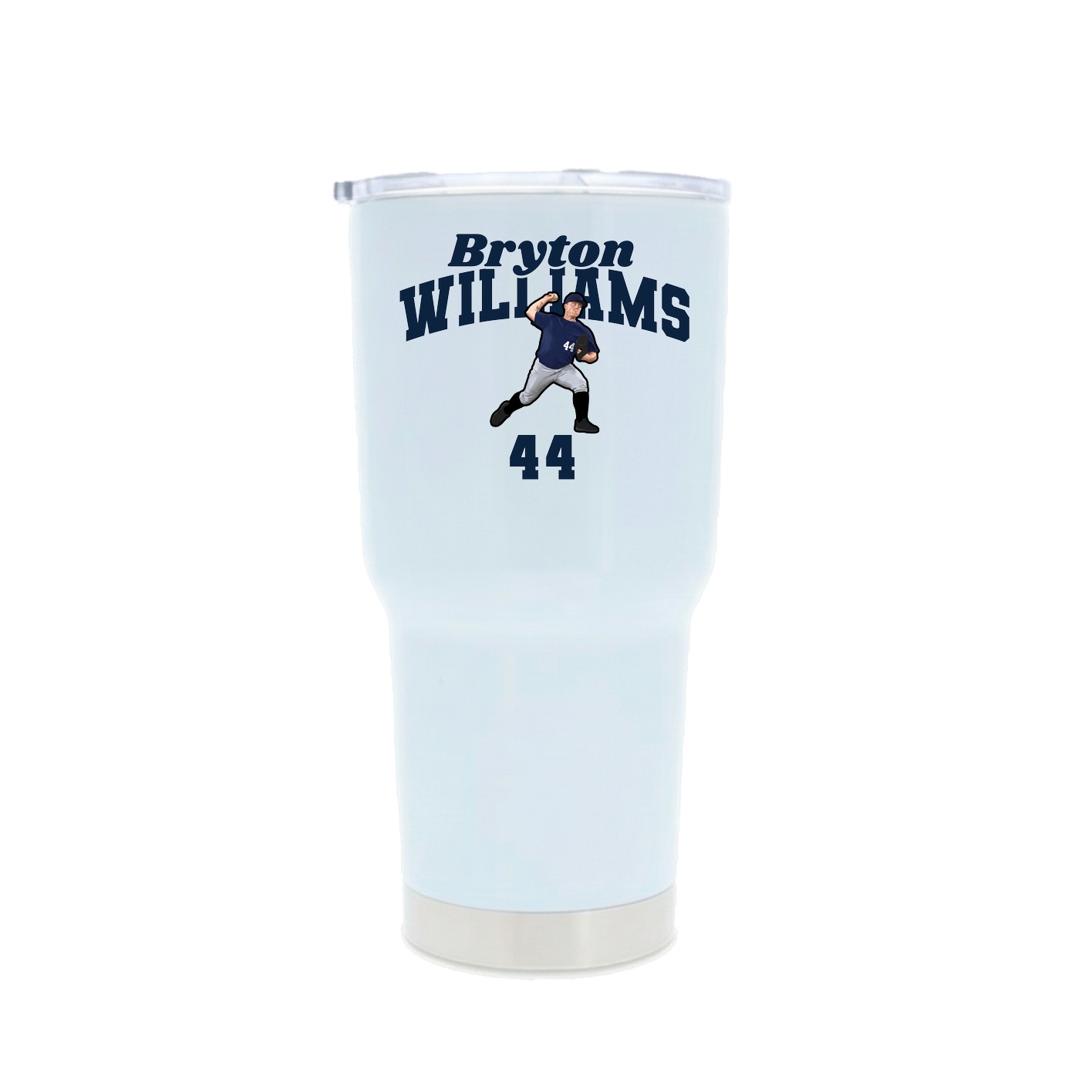30oz Stainless Steel Tumbler — Signature Arch in White