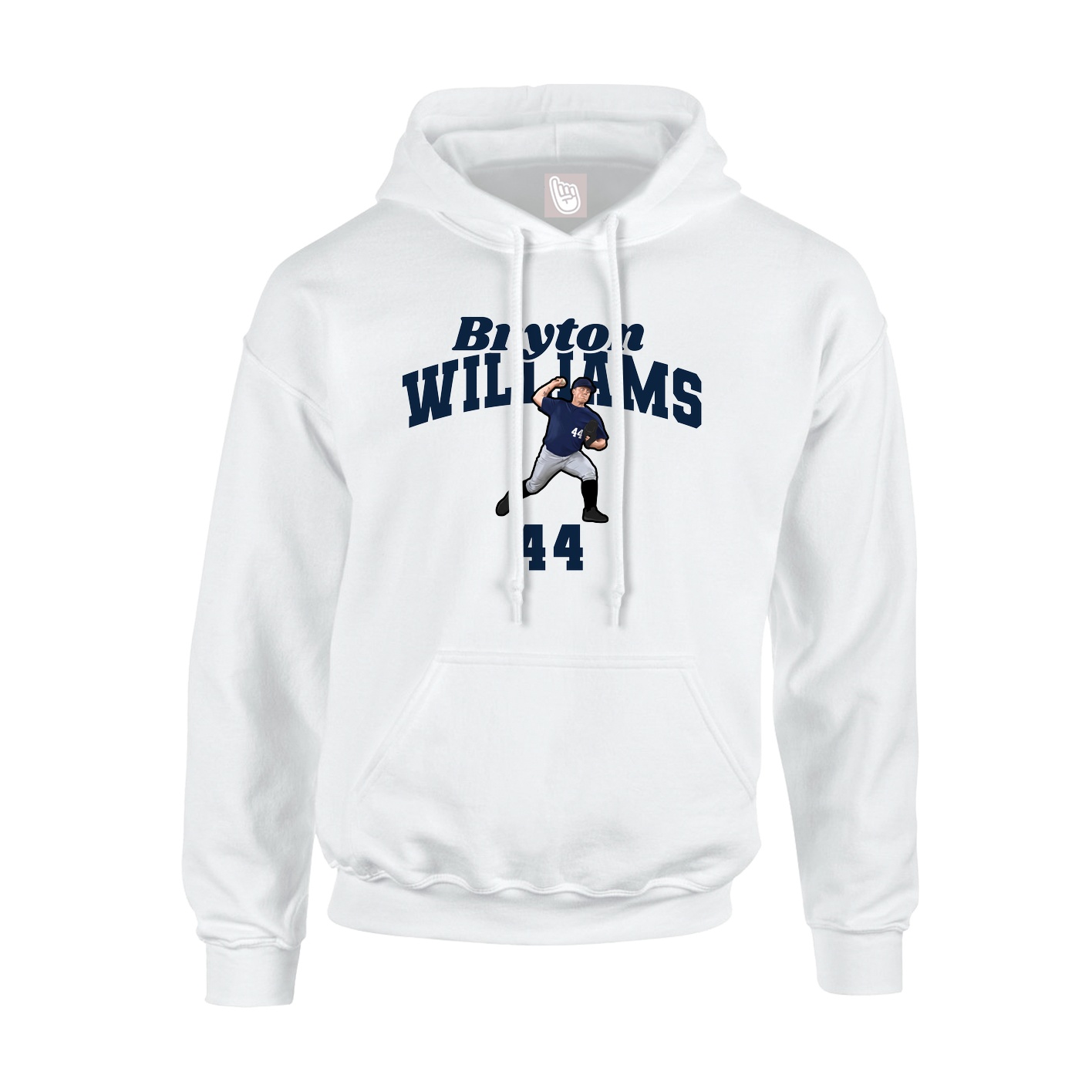 Hoodie — Signature Arch in White