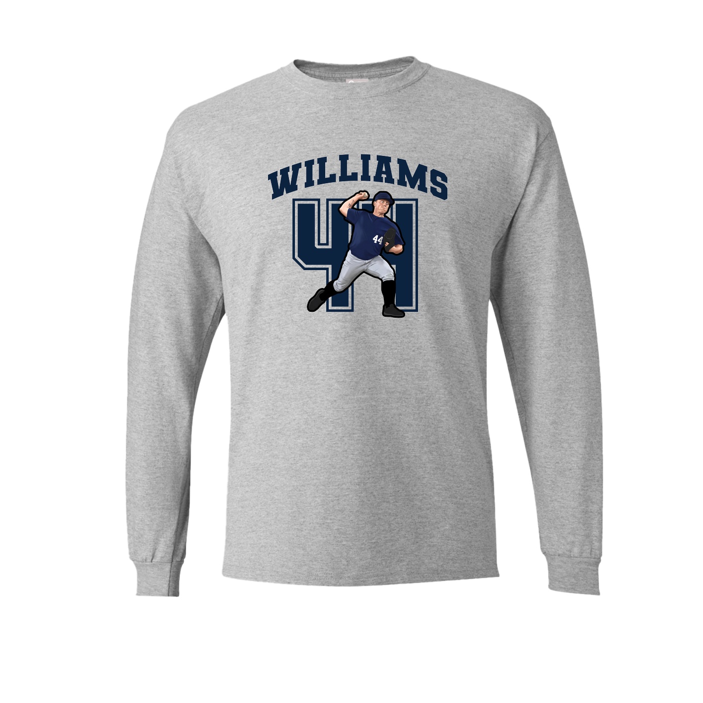 Long Sleeve Tee — Number in Grey
