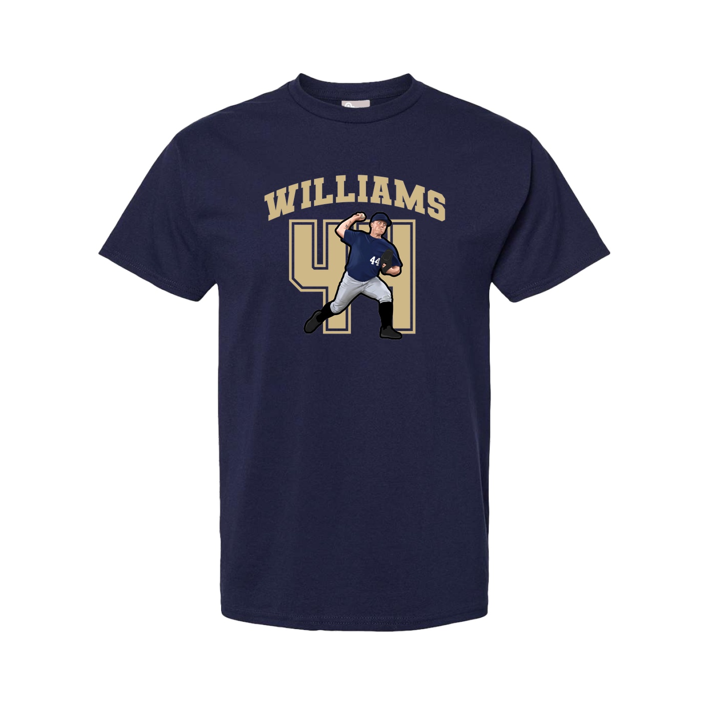 Youth Tee — Number in Navy
