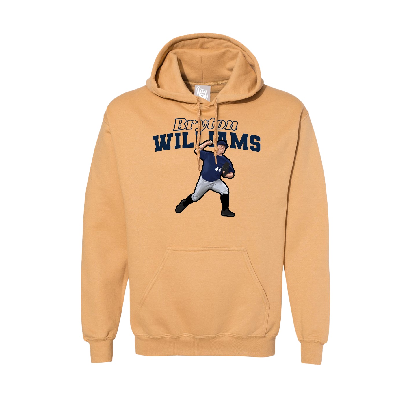 Hoodie — Name Arch in Vegas Gold